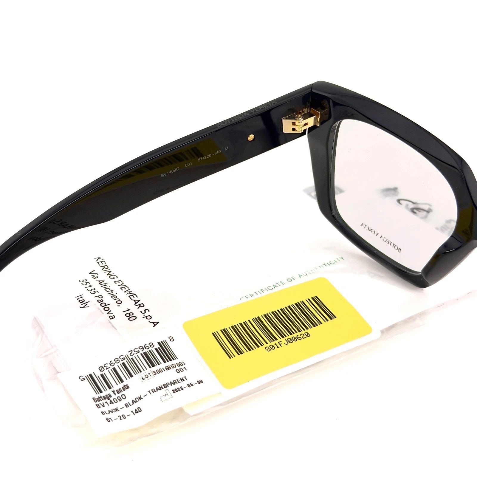 Bottega Veneta BOTTEGA VENETA MITRE 1409 BV1409O Optical Eyeglasses 001 Size ONE SIZE - 6 Thumbnail