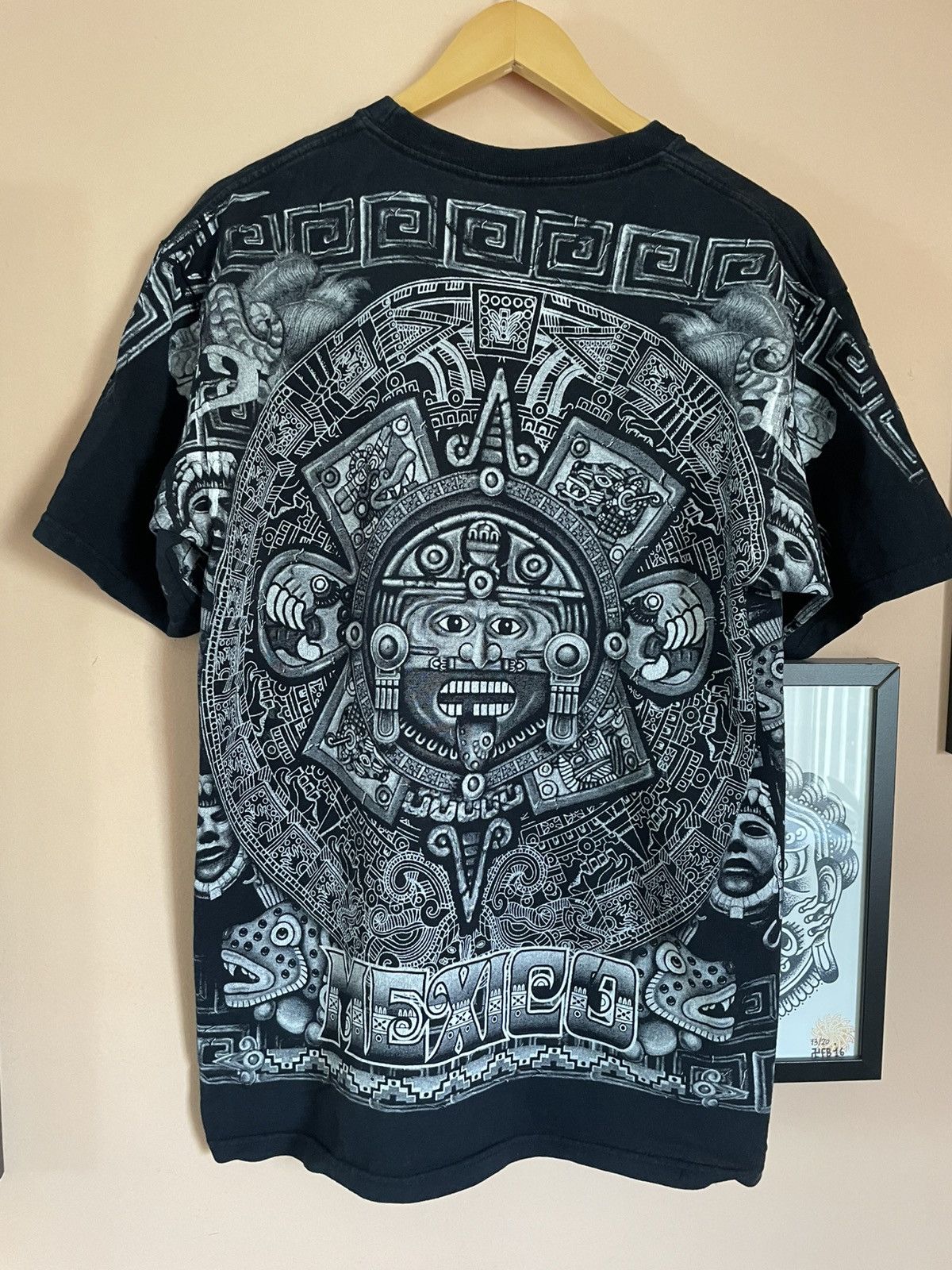 Vintage Mexico Maya Atzeca Vintage souvenir T-shirt Size US L / EU 52-54 / 3 - 4 Thumbnail