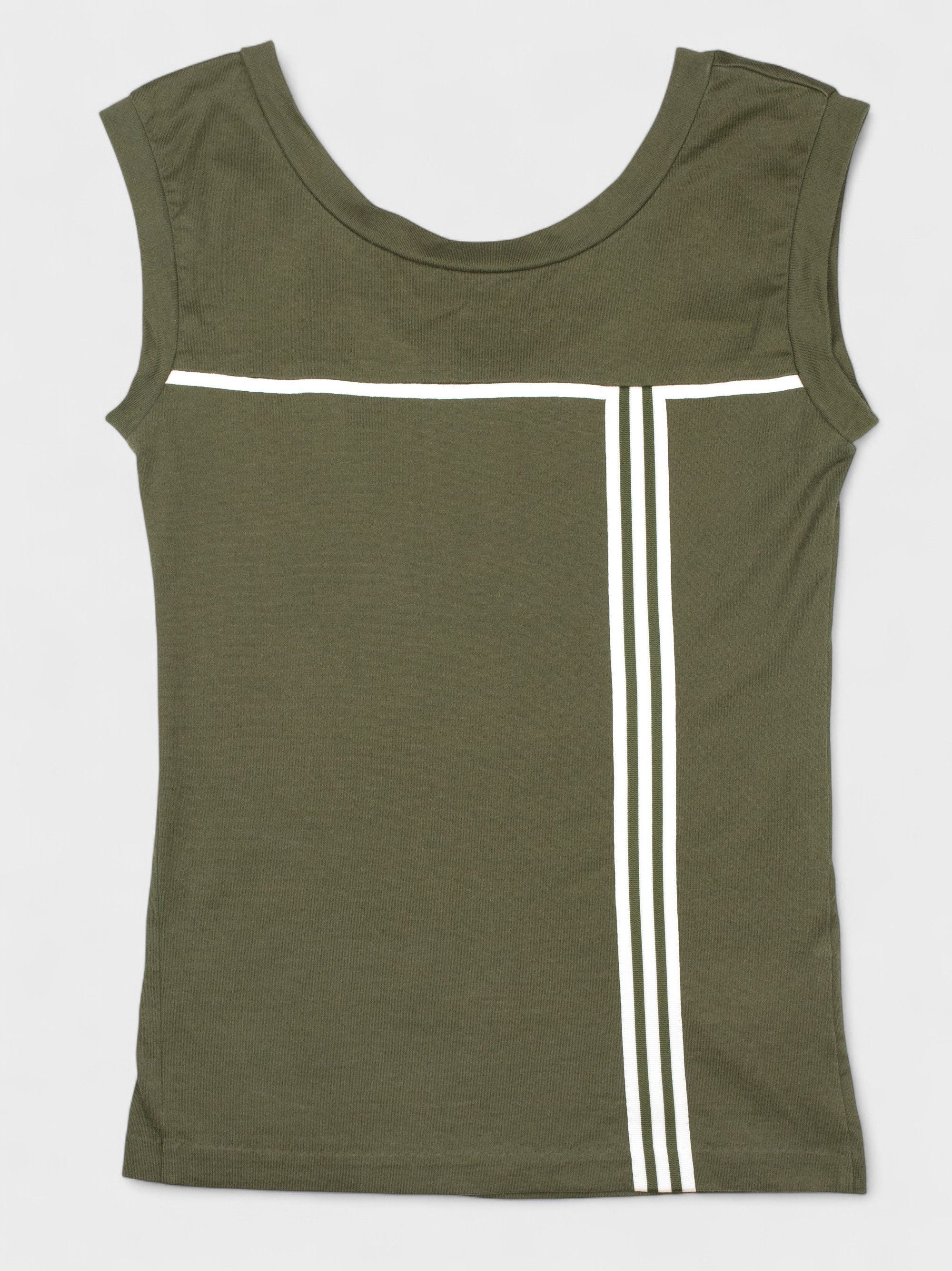 Y-3 Y-3 - S/S 2003 - women's three stripes tank top (green) Size S / US 4 / IT 40 - 2 Thumbnail