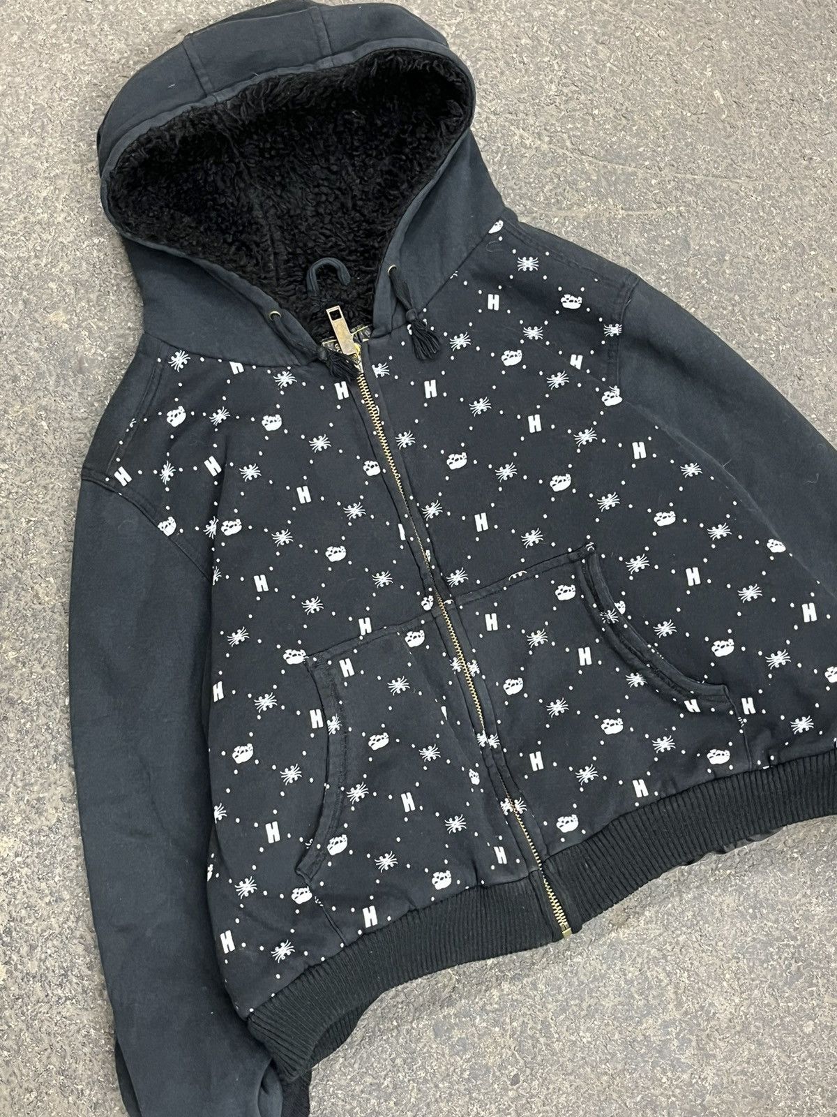 Affliction × Vintage Y2k grunge skull fur hoodie opium skater y2k archival rare Size US L / EU 52-54 / 3 - 1 Thumbnail