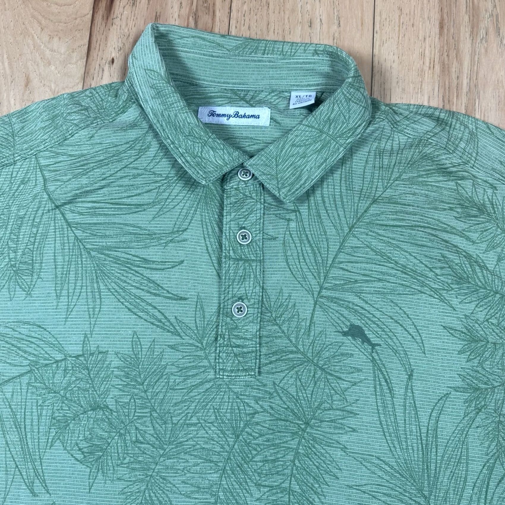 Tommy Bahama VINTAGE Tommy Bahama Polo Shirt Mens XL Green Short Sleeve Floral AOP Polo Shirt Mens XL Green Floral AOP Size US XL / EU 56 / 4 - 4 Thumbnail