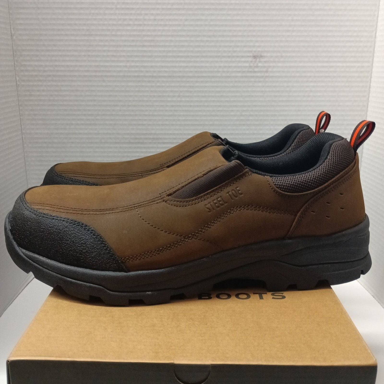 Other BRAHMA Brown Leather Shale Steel Toe Slip-On Men's Size 13 W Size US 13 / EU 46 - 3 Thumbnail