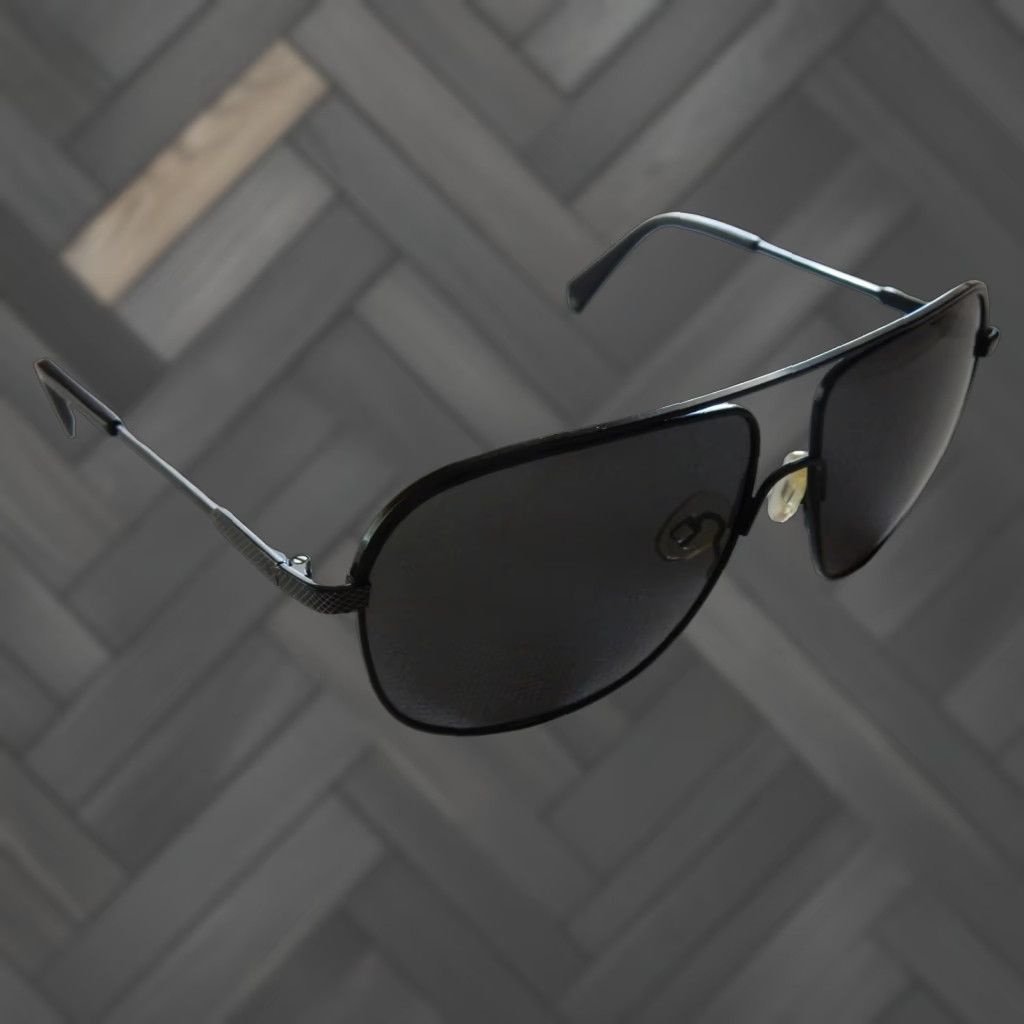 Polaroid VINTAGE Polaroid Sunglasses Men Black 59mm Aviator Retro Size ONE SIZE - 1 Thumbnail