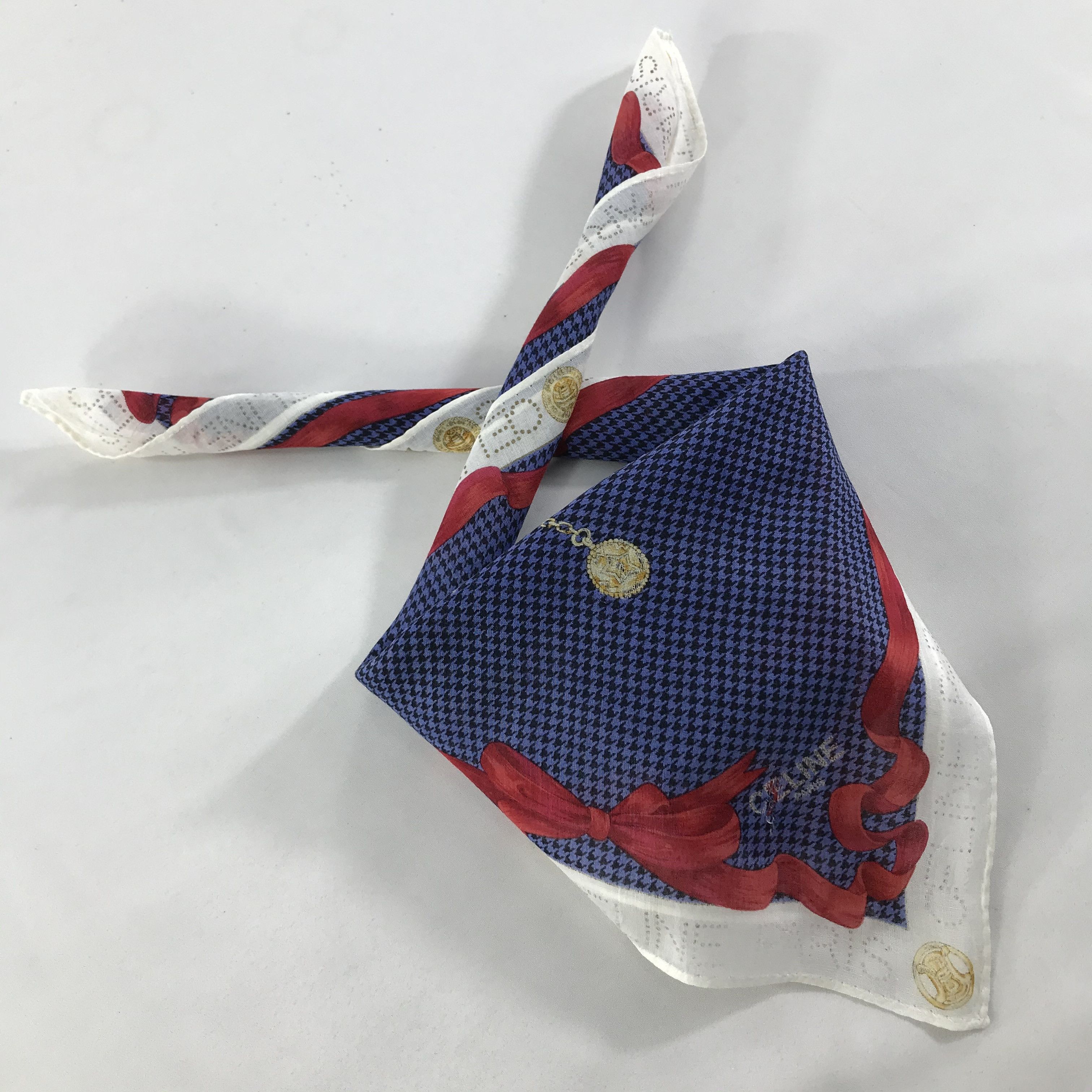 Celine × Vintage Celine Bandana / Handkerchief / Neckerchief - S1290 Size ONE SIZE - 4 Thumbnail