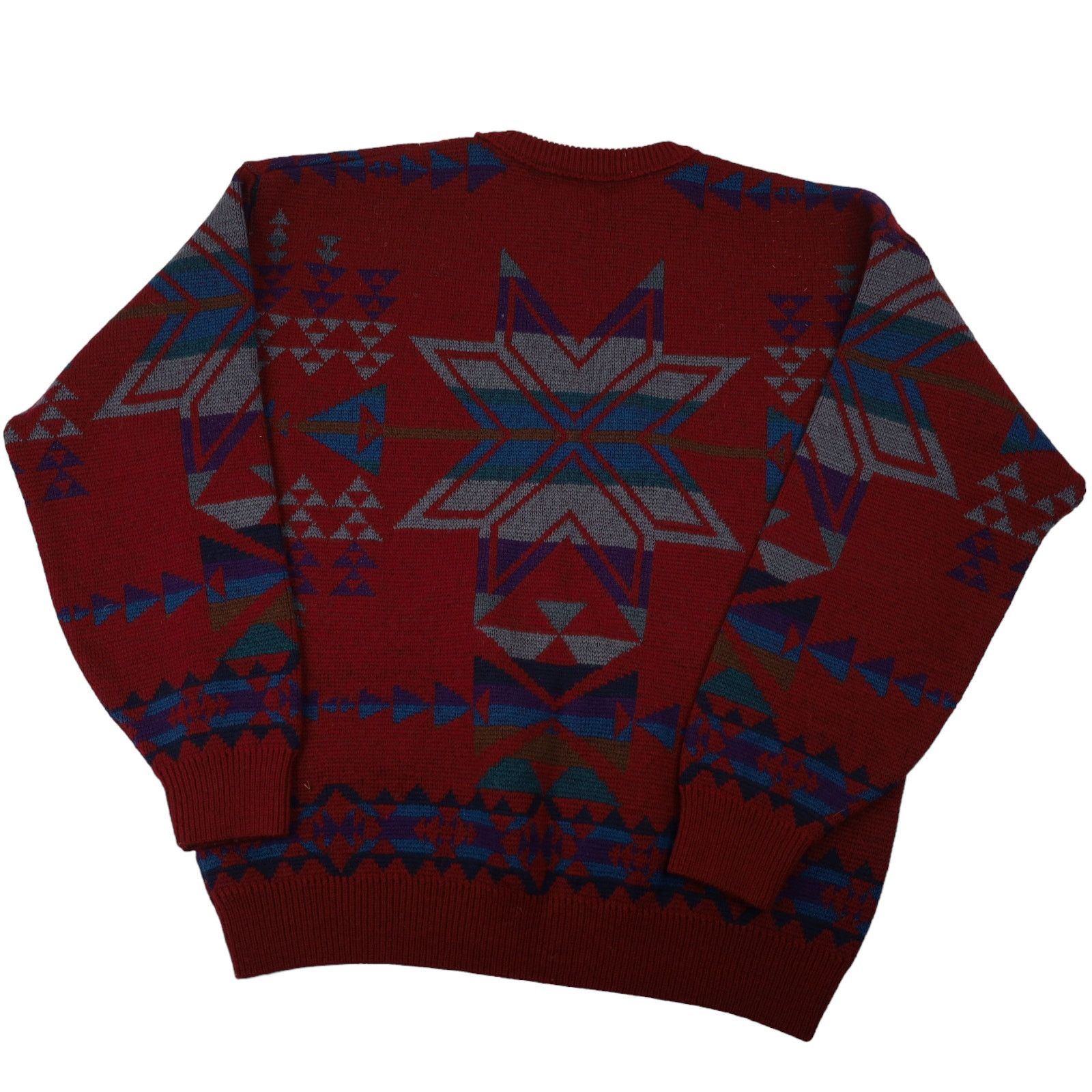 Pendleton × Vintage Vintage Pendleton Western Wear Aztec Snowflake Wool Sweater Size US L / EU 52-54 / 3 - 9 Thumbnail