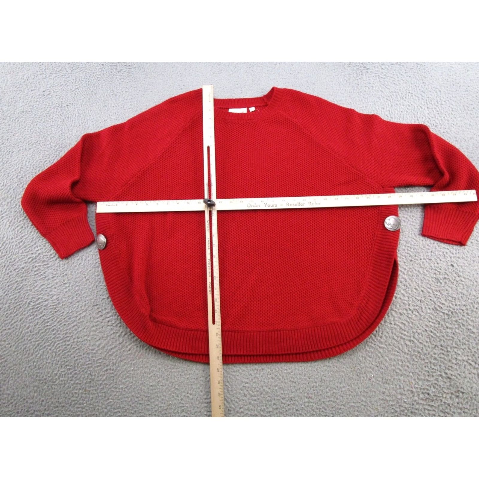 Vintage Cotton Rye Red Knit Pullover Sweater Oversized Size L Womens Size L / US 10 / IT 46 - 5 Thumbnail