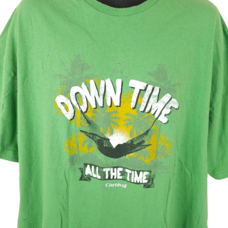 Delta Carnival Cruise T Shirt Mens 3XL Green Palm Trees Down Time All The Time delta Size US XXL / EU 58 / 5 - 2 Thumbnail