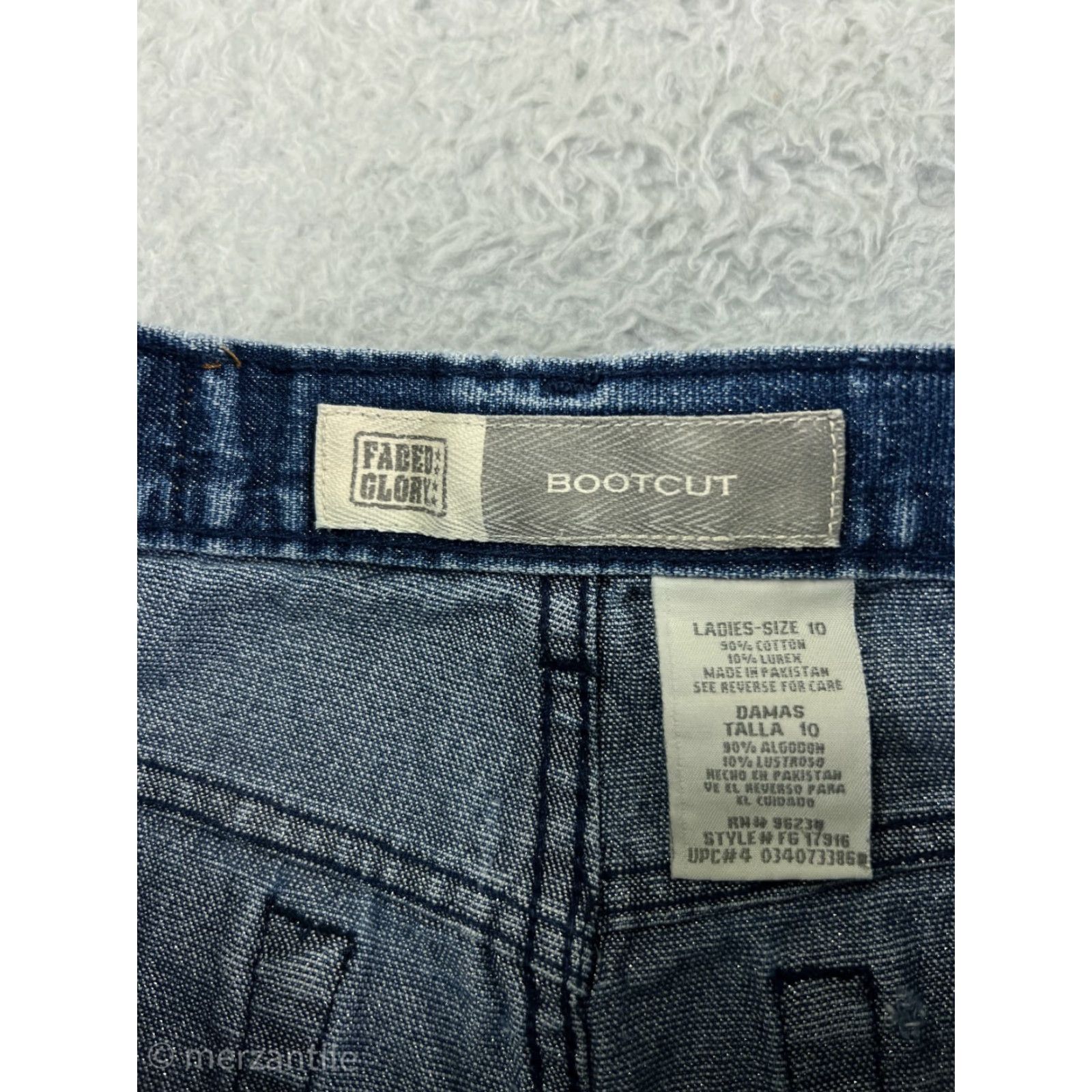 Faded Glory Faded Glory Jeans Womens 10 Denim Blue Bootcut Stretch Regular 5-Pocket Inseam 27.5" Cotton Blend Size 32" / US 10 / IT 46 - 3 Thumbnail