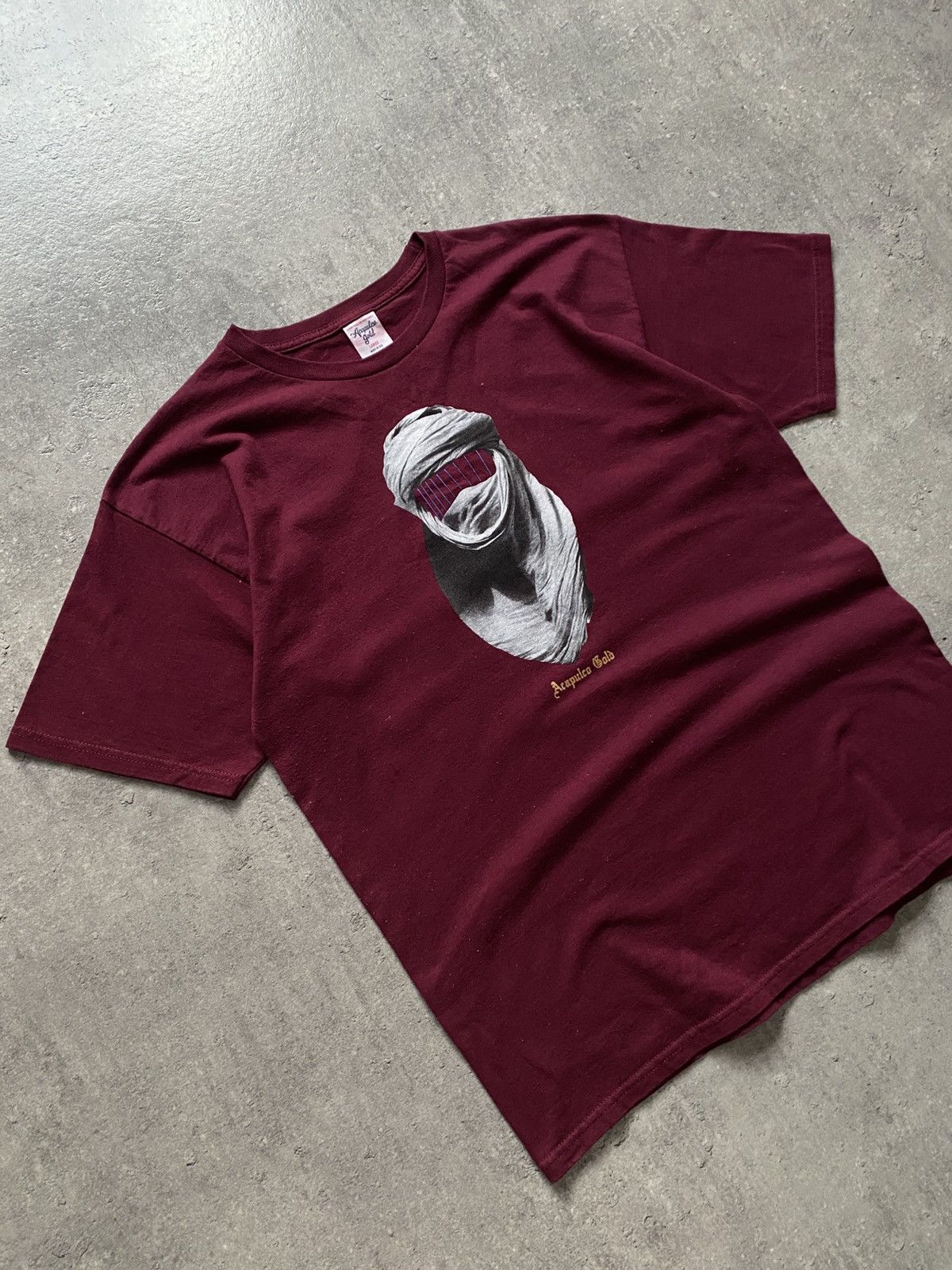 Acapulco Gold Acapulco Gold Masked Man Burgundy Graphic Tee | Size L Size US L / EU 52-54 / 3 - 2 Thumbnail