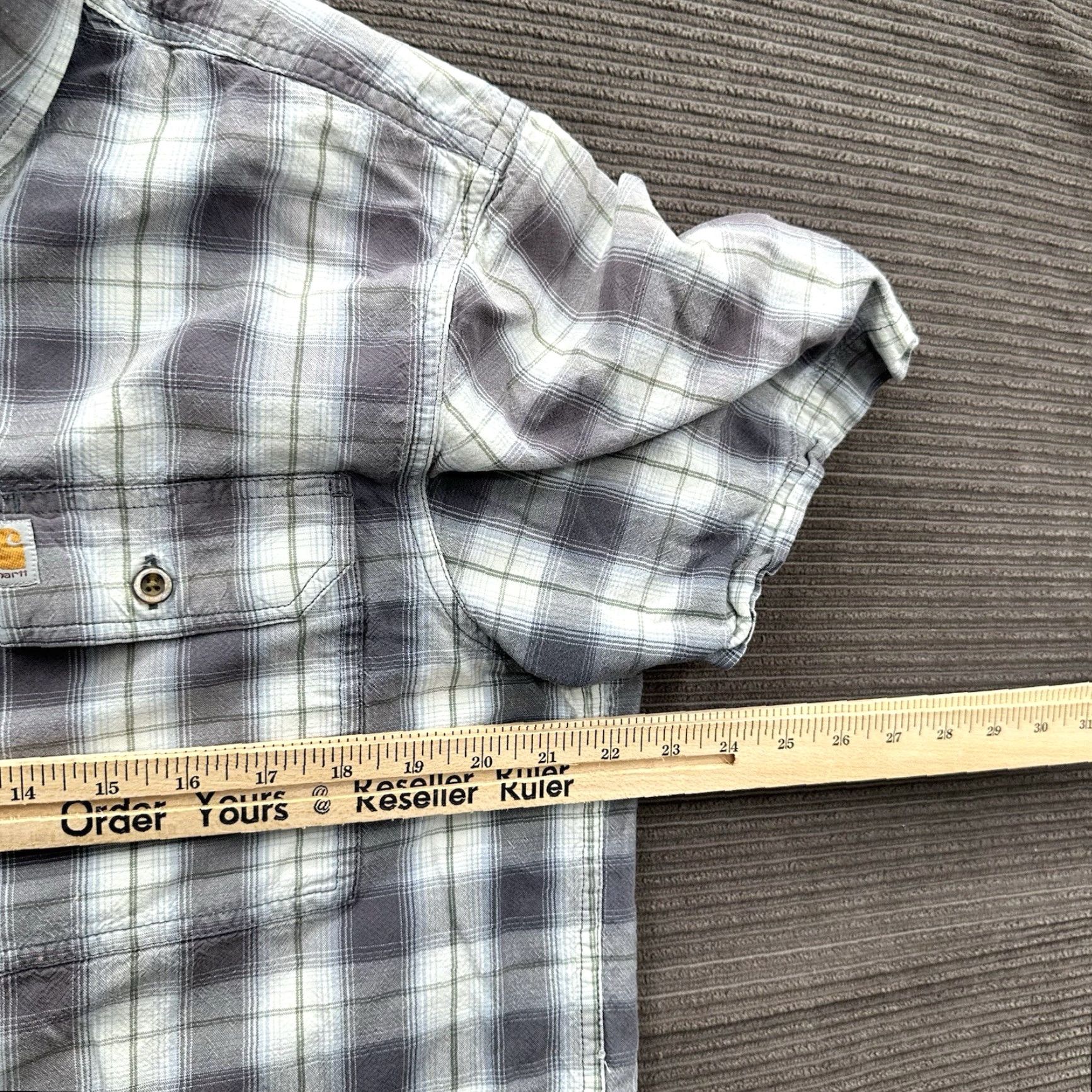 Carhartt Carhartt Shirt Men Medium Plaid Short Sleeve Button-Up Workwear Outdoor Size US M / EU 48-50 / 2 - 4 Thumbnail