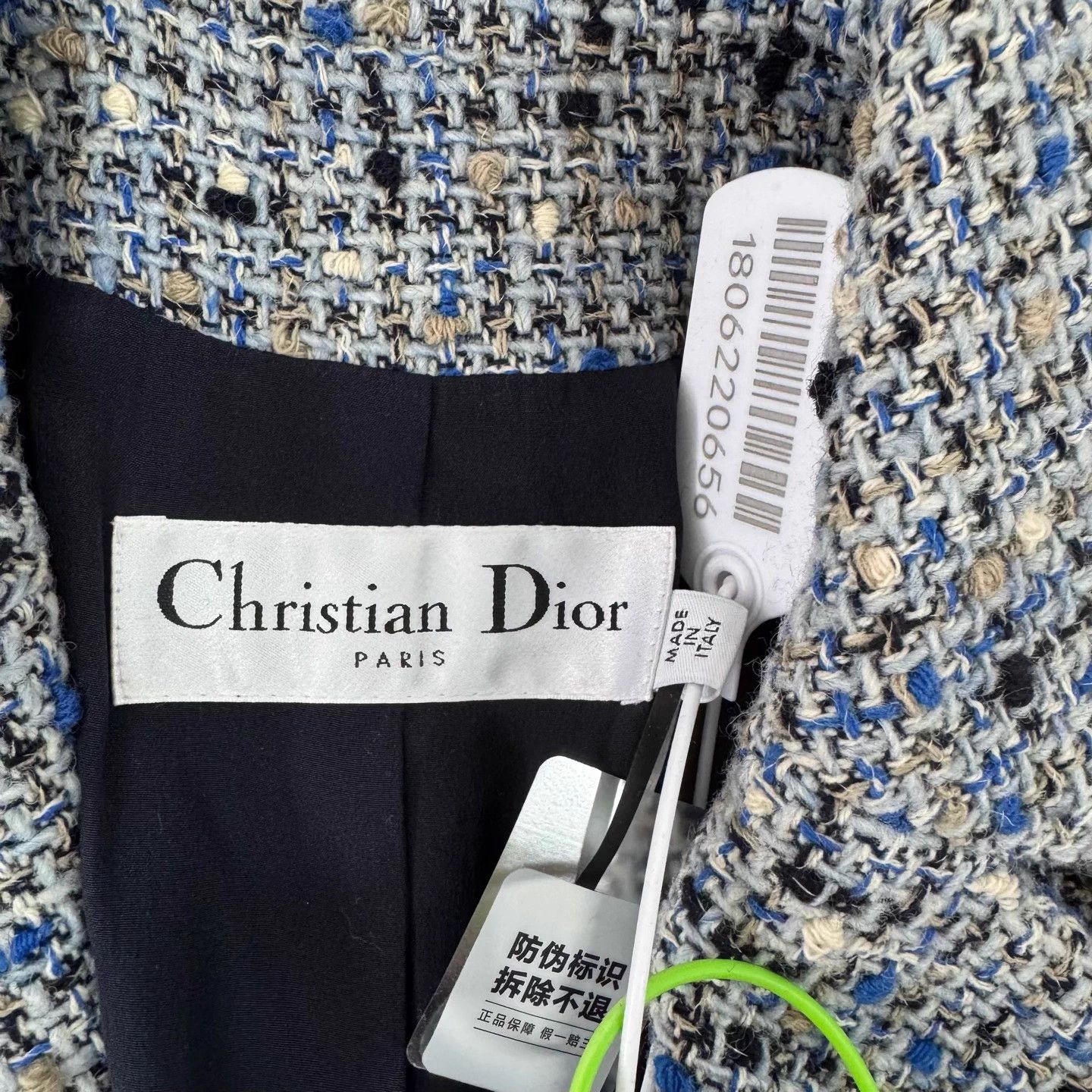Dior Dior blue tweed wool A-line overcoat 36 99 new Size XS / US 0-2 / IT 36-38 - 5 Thumbnail