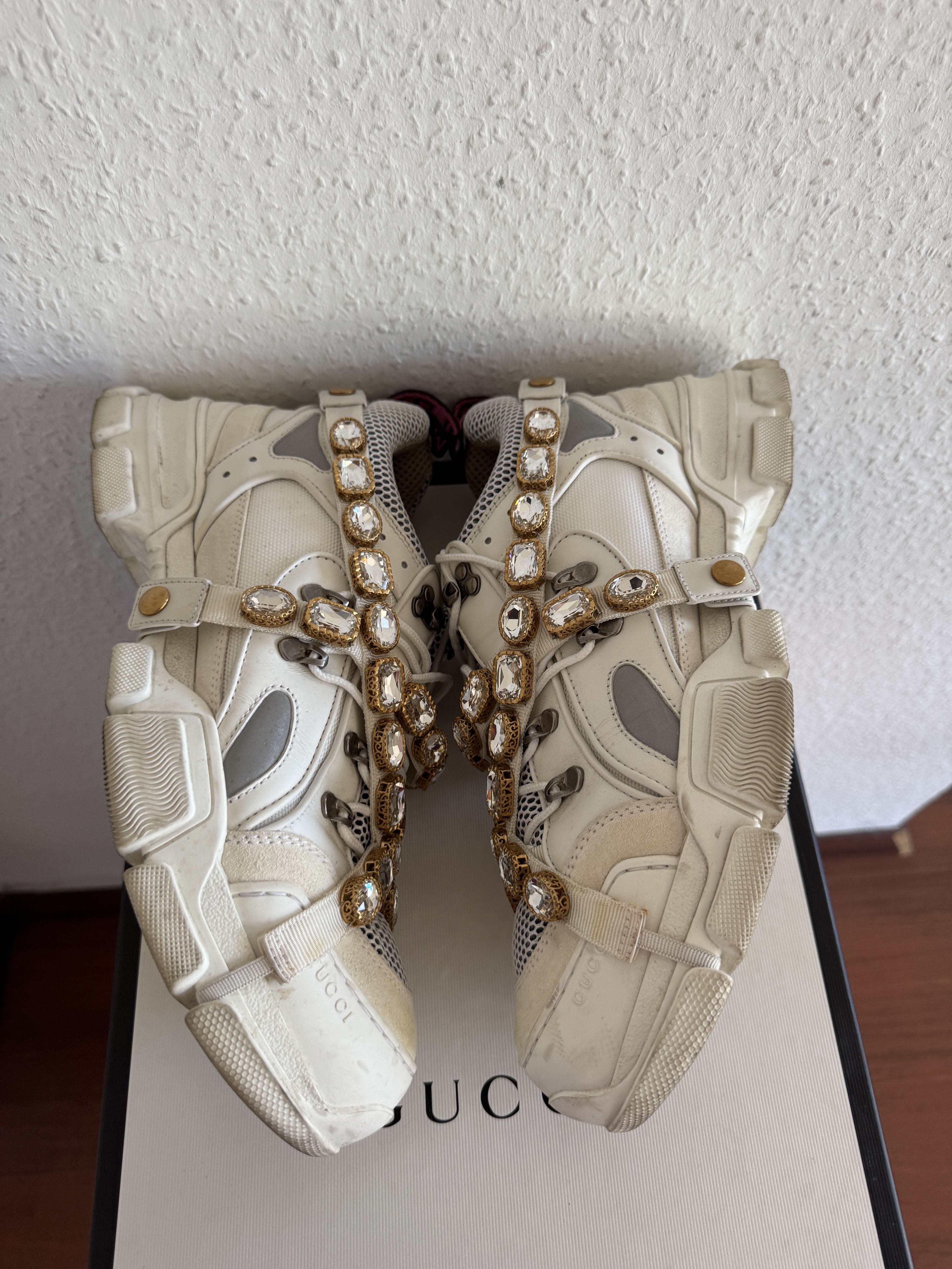 Gucci Flashtrek Sneaker with Removable Crystal Strap Size US 12.5 / EU 45-46 - 7 Thumbnail