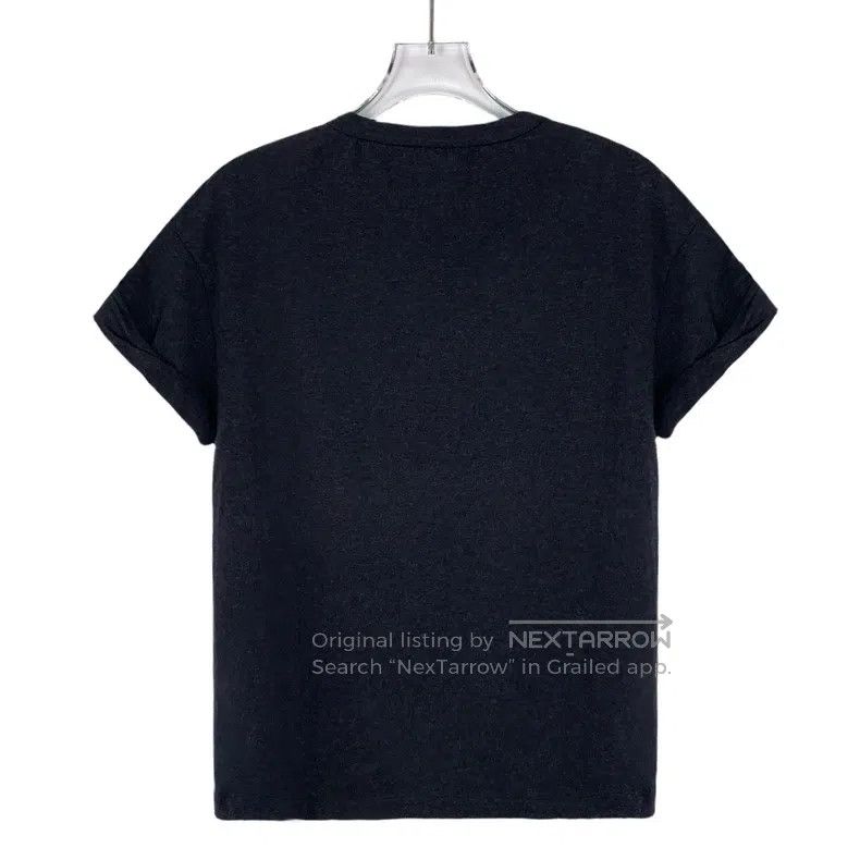 Brunello Cucinelli Brunello Cucinelli Black Gray Beaded Cotton Round Neck Sho Size S / US 4 / IT 40 - 2 Thumbnail