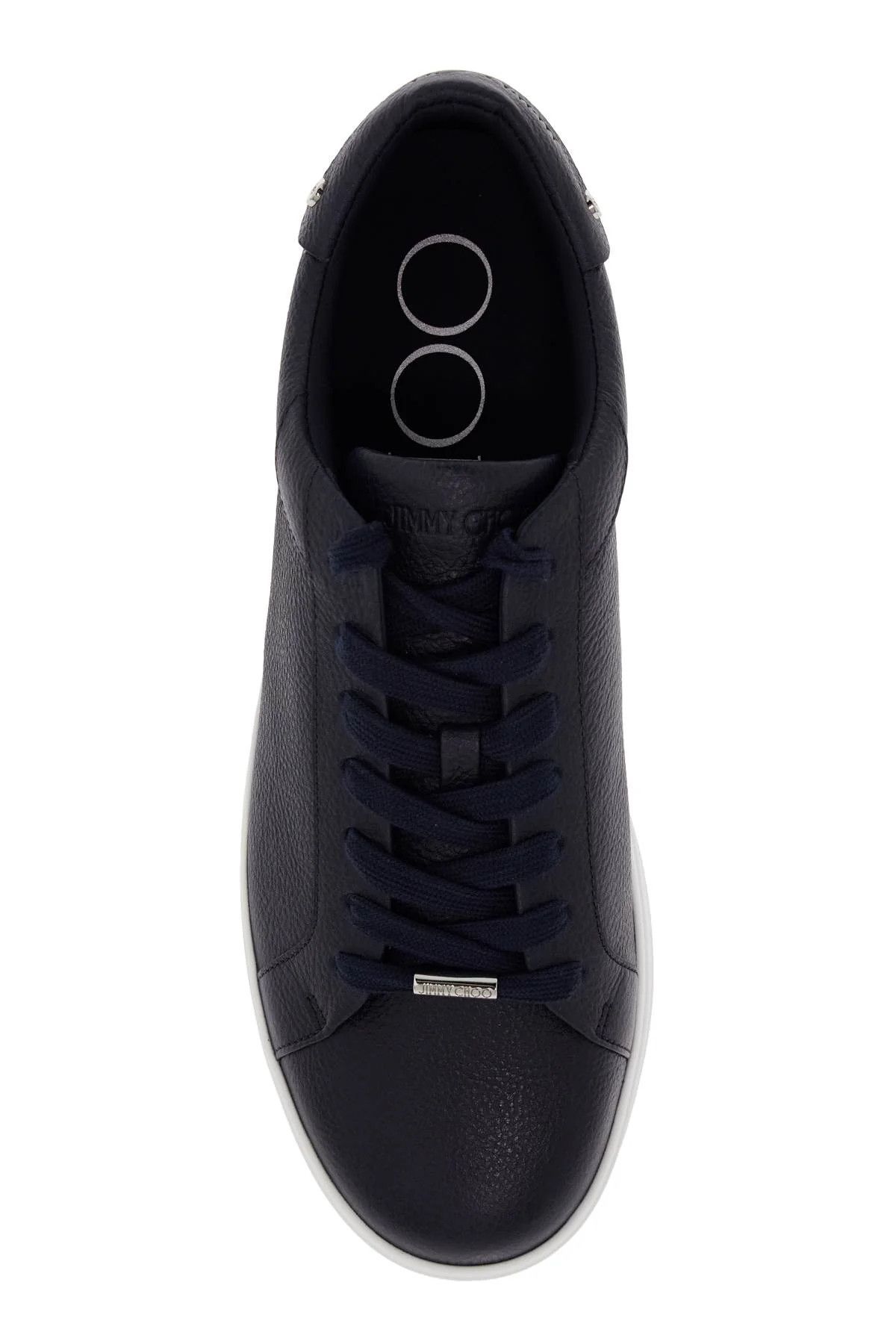 Jimmy Choo o1s22i1n1024 Hammered Leather Rome Sneakers in Black Size US 8 / EU 41 - 2 Thumbnail