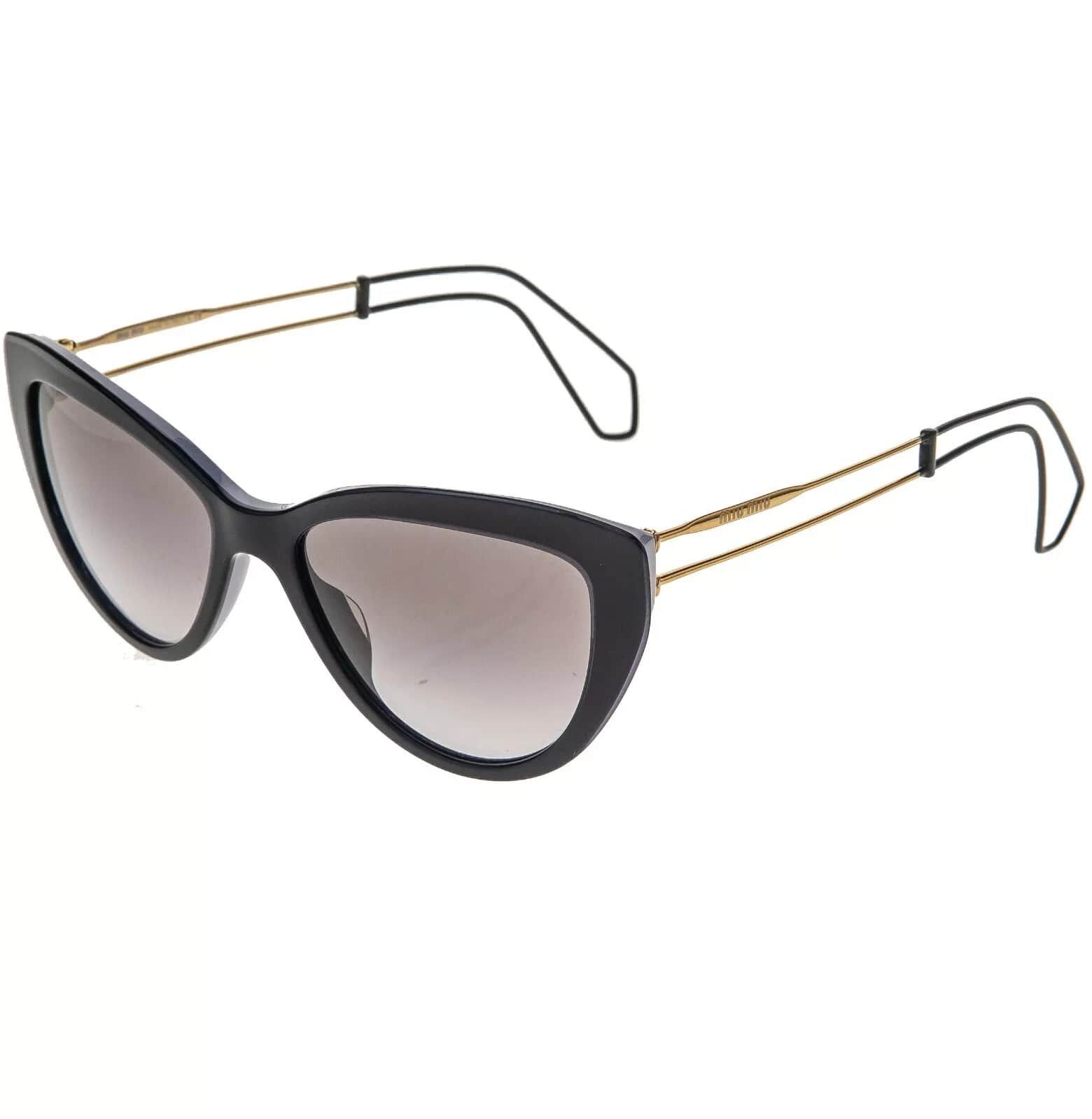 Miu Miu MIU MIU COLLECTION 12R Black Violet Gold Wire Cat MU12RS Size ONE SIZE - 9 Thumbnail