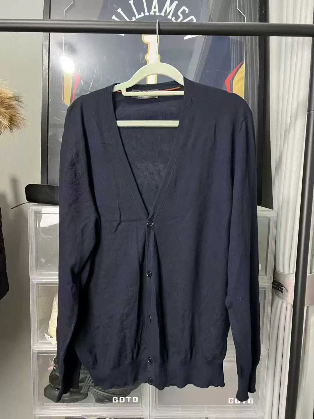 Loro Piana navy knitted cardigan from Loro Piana Size L / US 10 / IT 46 - 1 Thumbnail