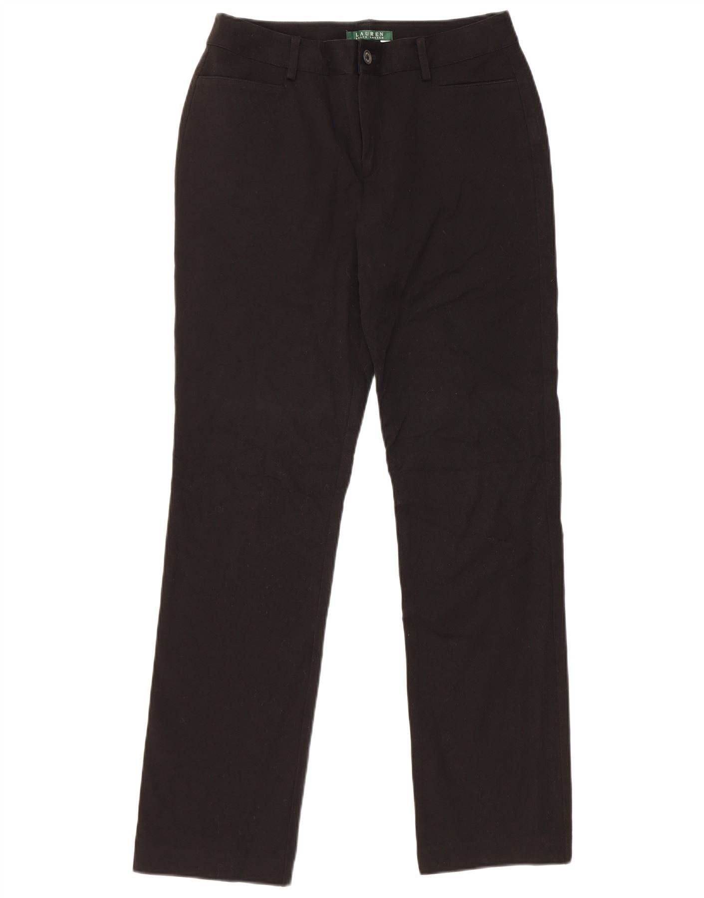Ralph Lauren Womens Casual Trousers US 4 Small W28 L31 Black Cotton Size 25" / US 0 / IT 36 - 1 Thumbnail