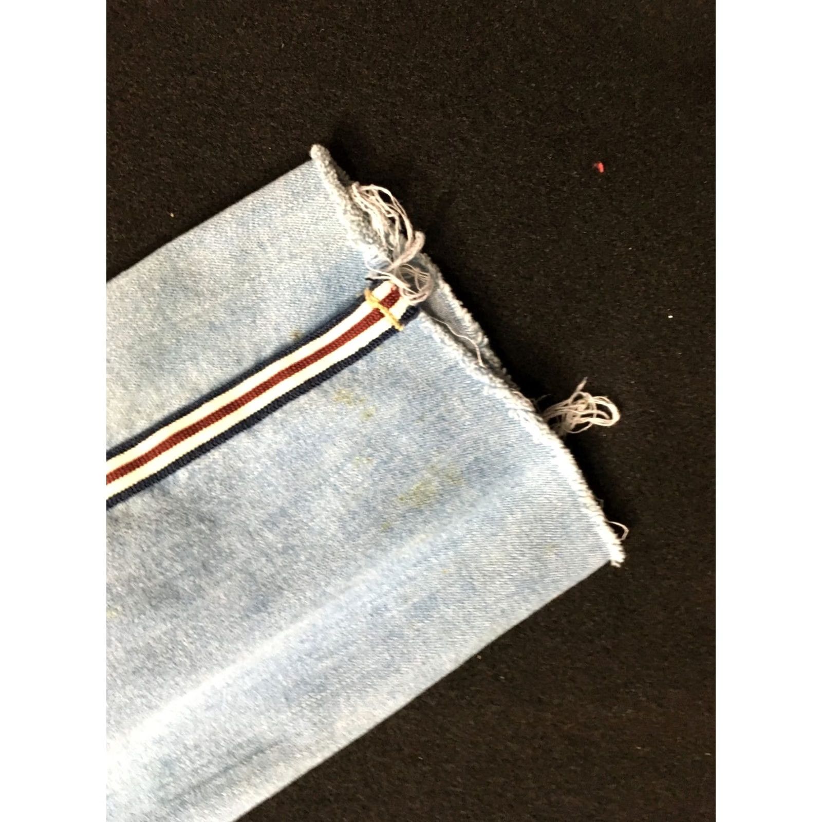 Vintage Jeans Womens Blue Distressed Zip Size 17 Side Piping Iris Jeans Denim Regular Mid Rise Distressed Pockets Cotton Blend Button Vintage: No Size 38" / US 16 / IT 52 - 6 Thumbnail