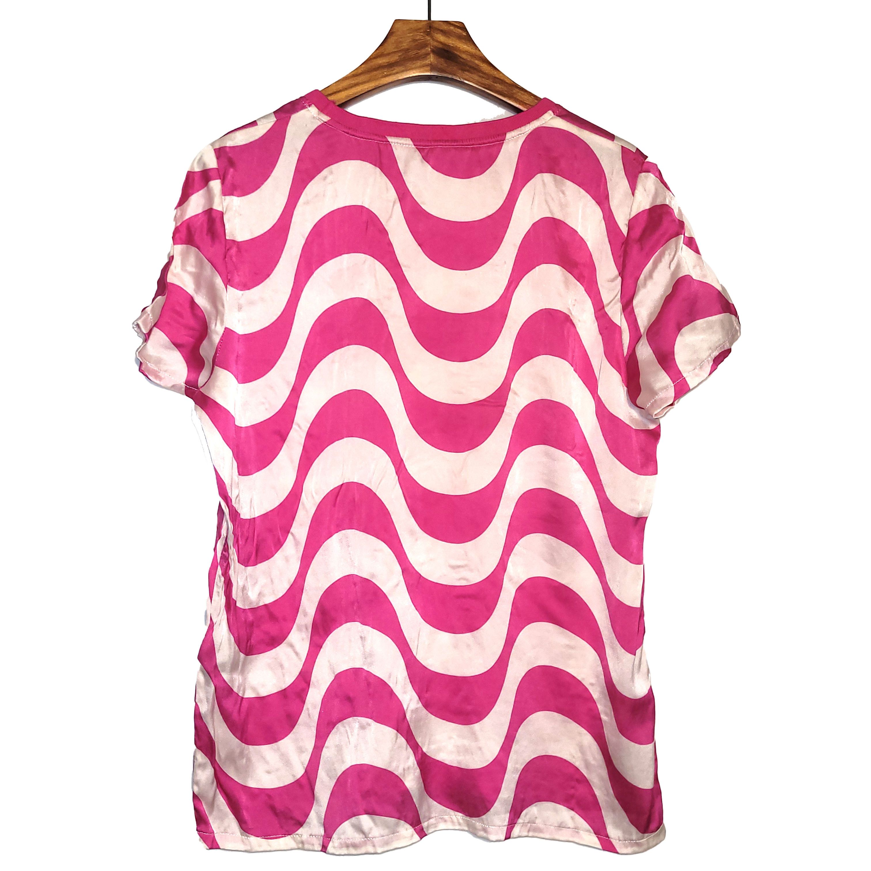 Other Women's Silk Size M Short Sleeve Top T-Shirt SAC414 Size M / US 6-8 / IT 42-44 - 1 Thumbnail