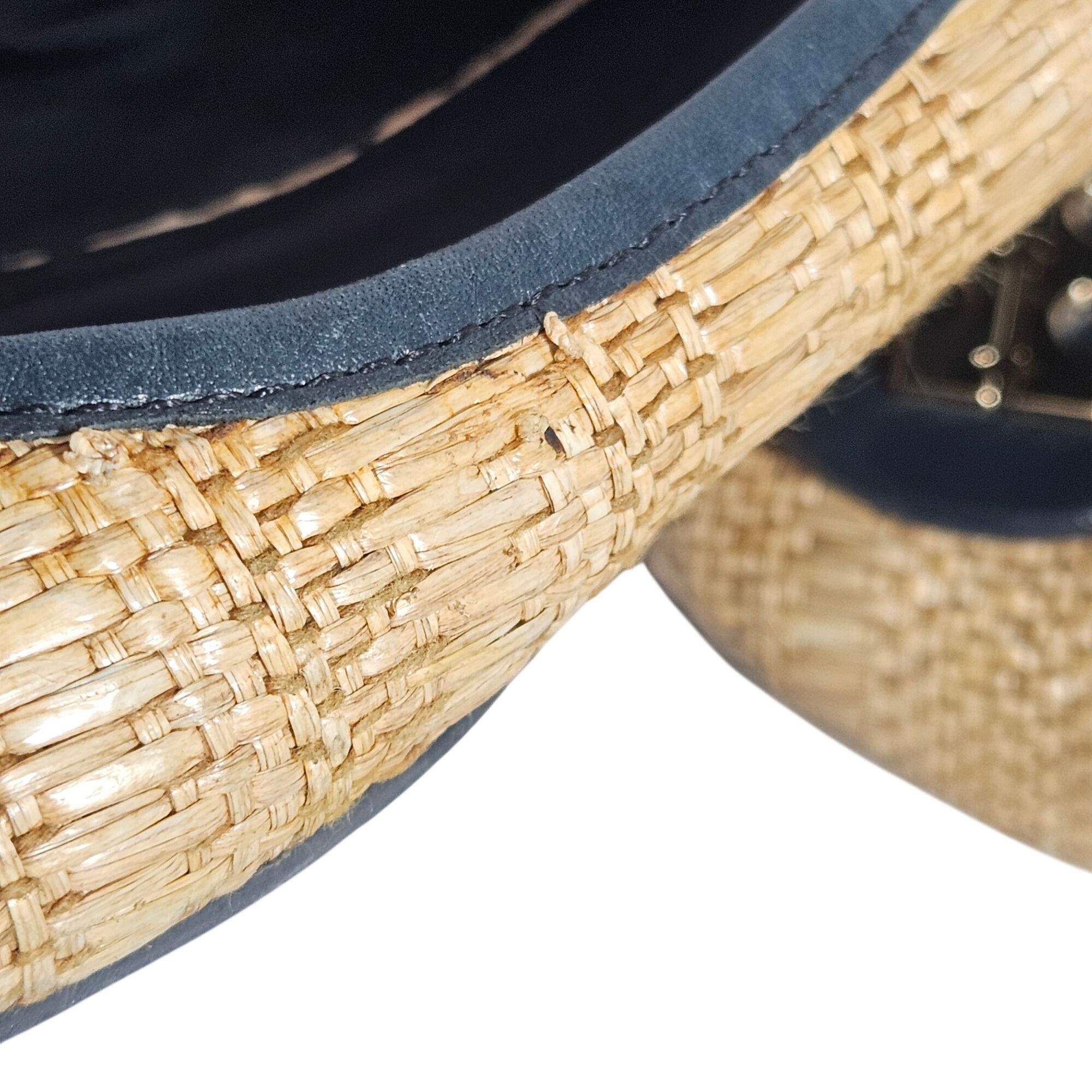 Tory Burch Tory Burch Women Raffia Flats Black 8M Coastal, Old Money, C Size US 8 / IT 38 - 8 Thumbnail