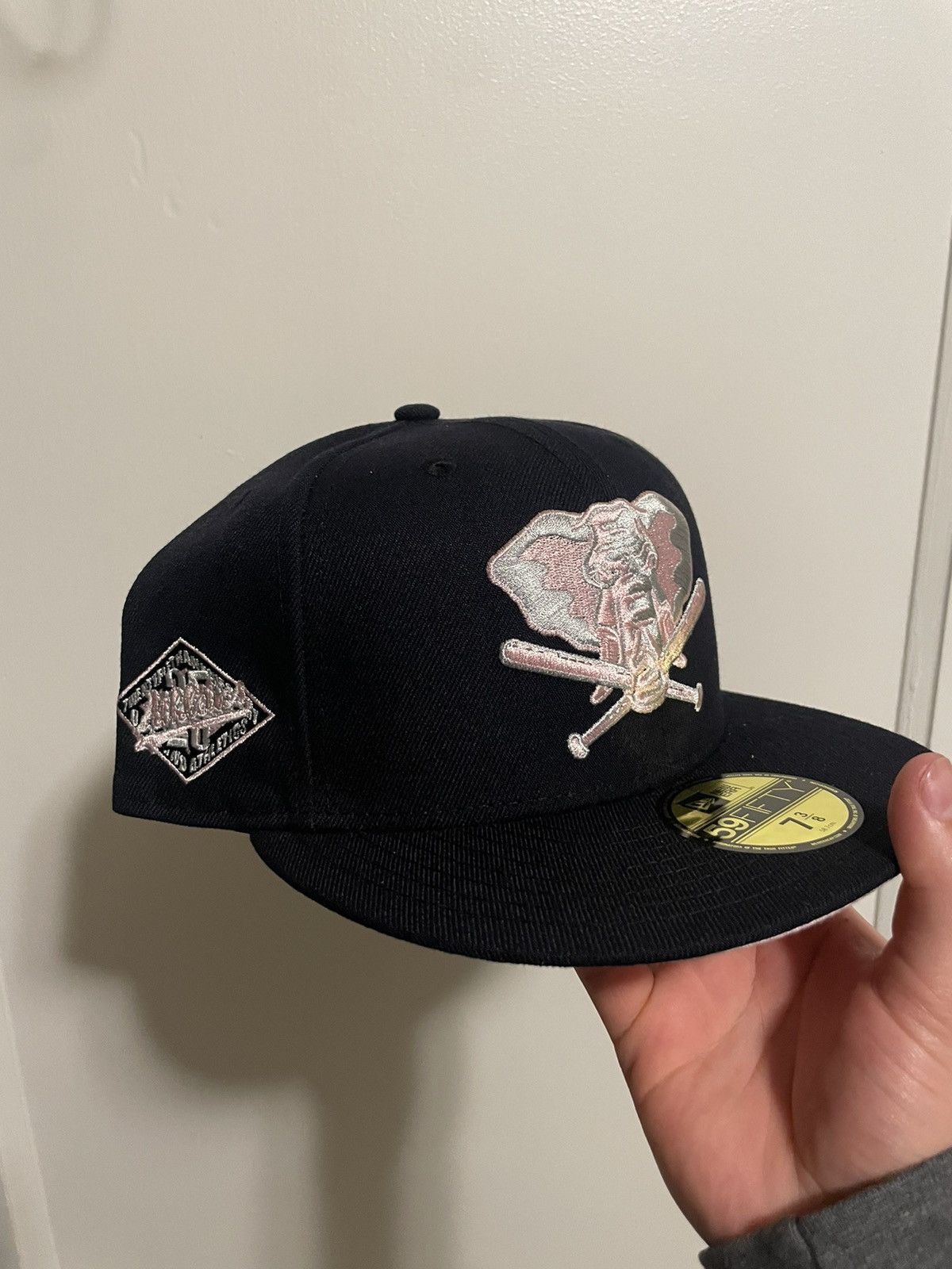 Oakland Athletics Navy Blue Pink UV 7/38