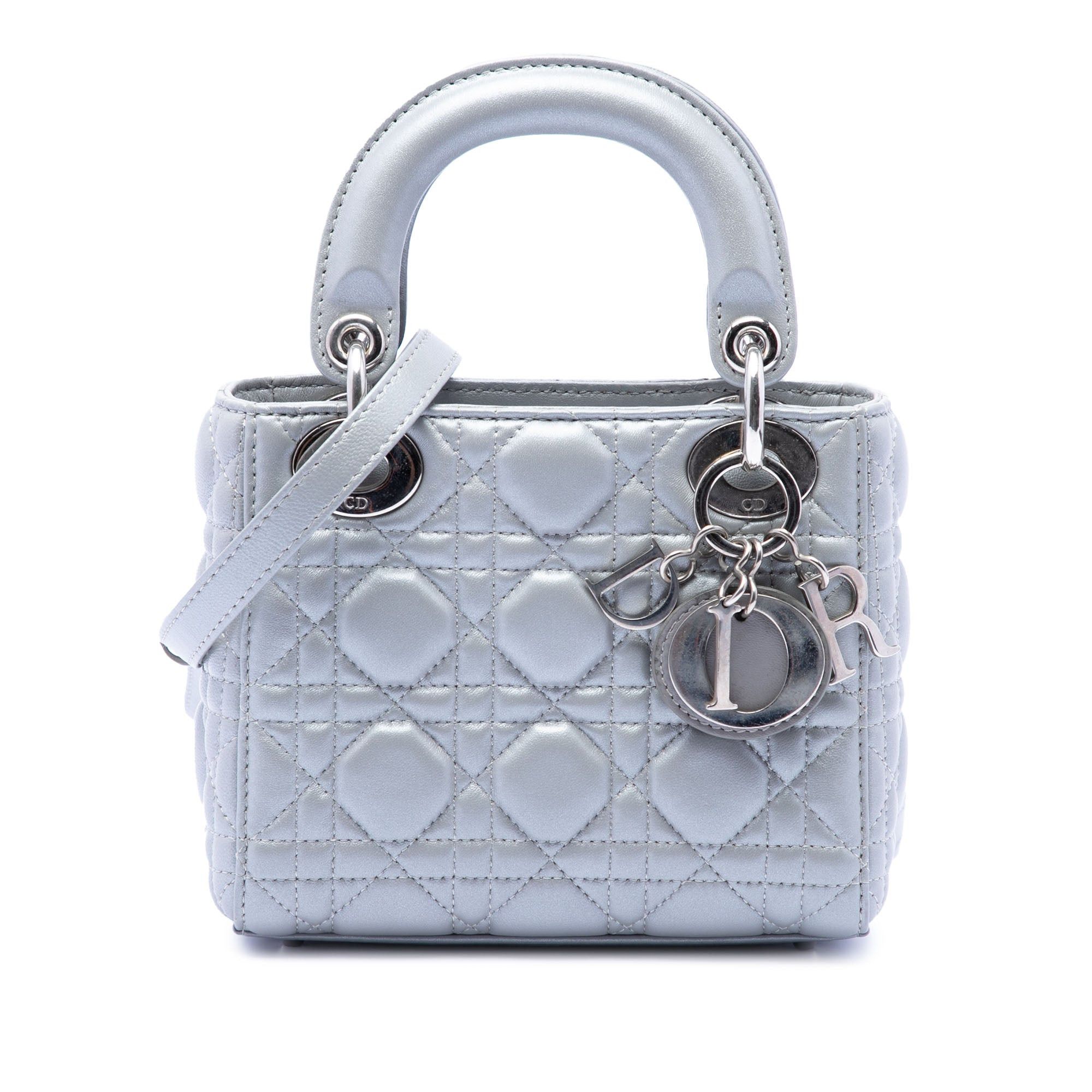 Dior Mini Iridescent Lambskin Cannage Lady Dior Size ONE SIZE - 1 Thumbnail