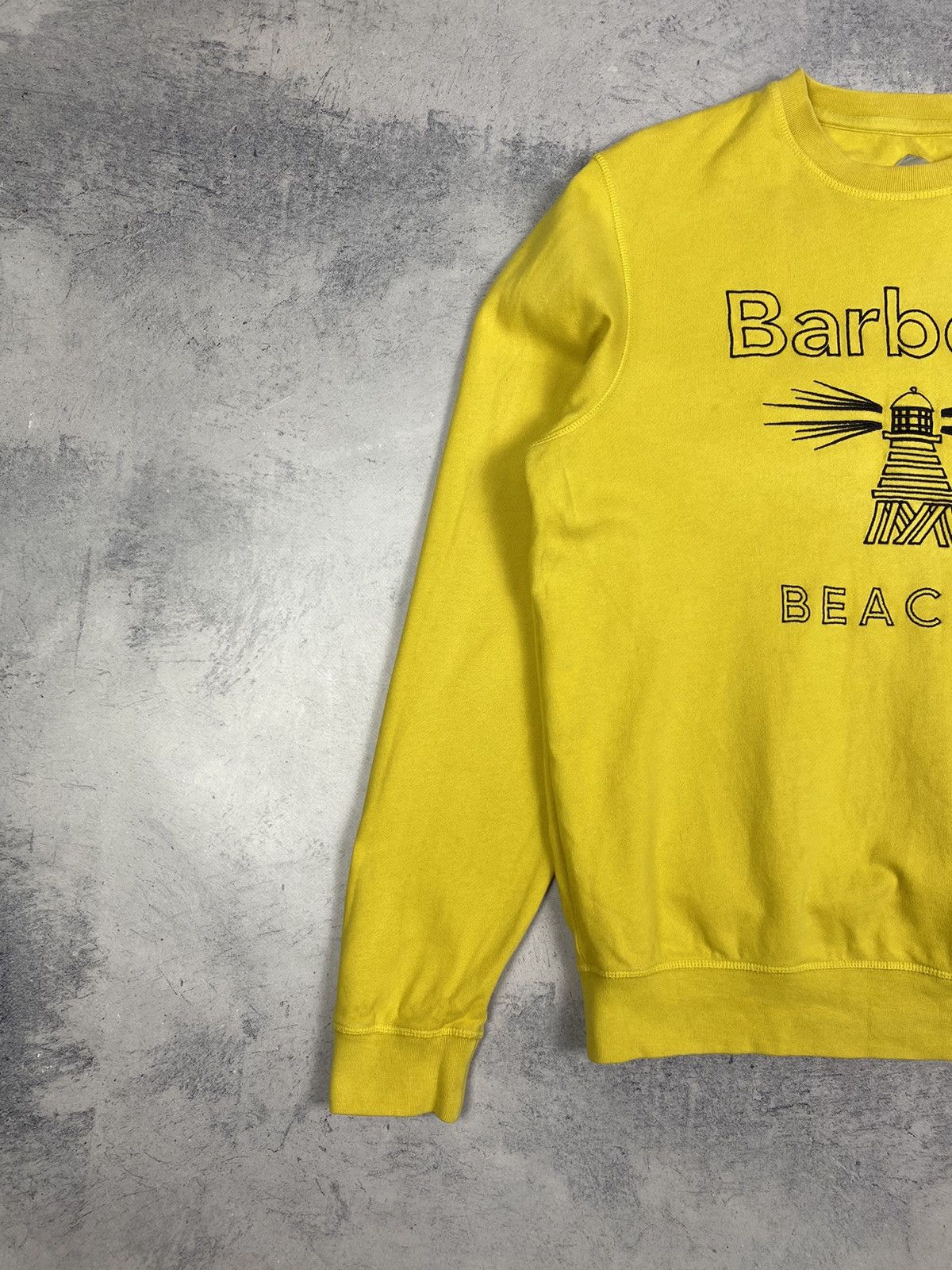 Barbour Barbour Beacon Big Logo Yellow Sweatshirt Size M Size US M / EU 48-50 / 2 - 3 Thumbnail