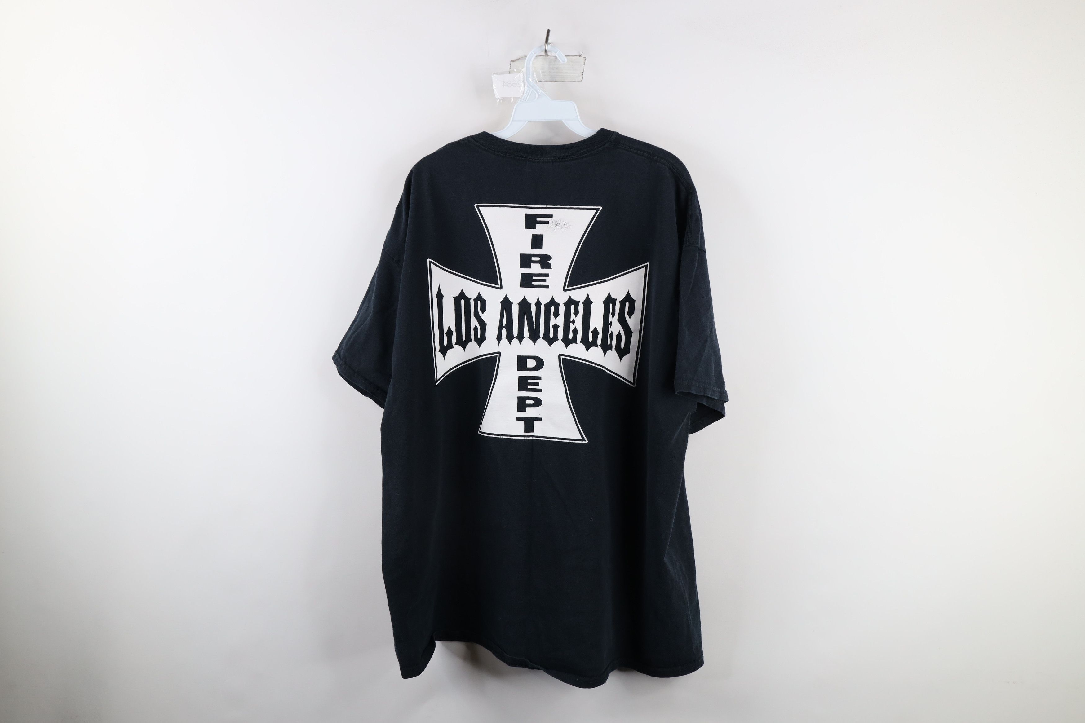 Vintage Vintage Y2K Iron Cross Los Angeles Fire Department T-Shirt Size US XXL / EU 58 / 5 - 8 Thumbnail