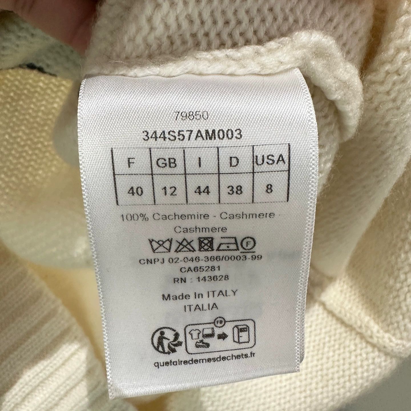 Christian Dior Monsieur Dior may545 star slogan cashmere sweater 40 Size M / US 6-8 / IT 42-44 - 4 Thumbnail