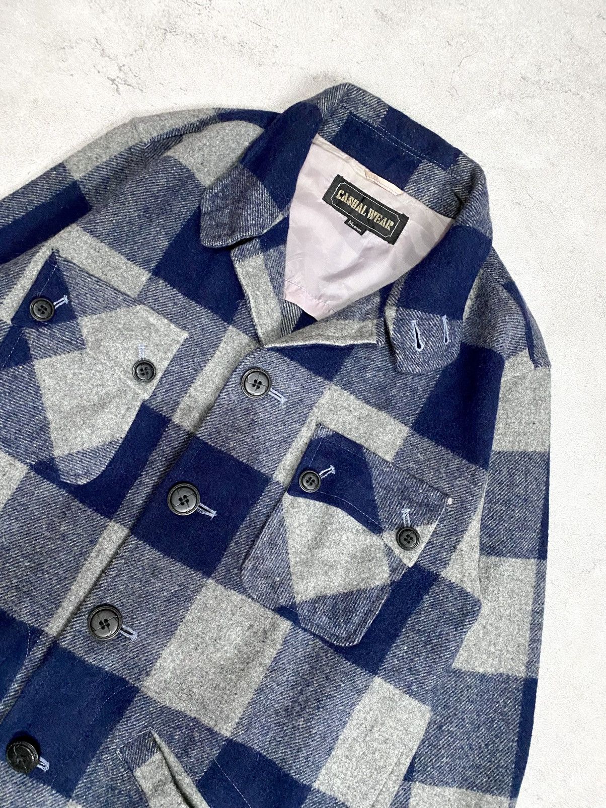Japanese Brand Vintage Casual Wear Wool Blend Plaid Shirt Jacket Size US M / EU 48-50 / 2 - 5 Thumbnail