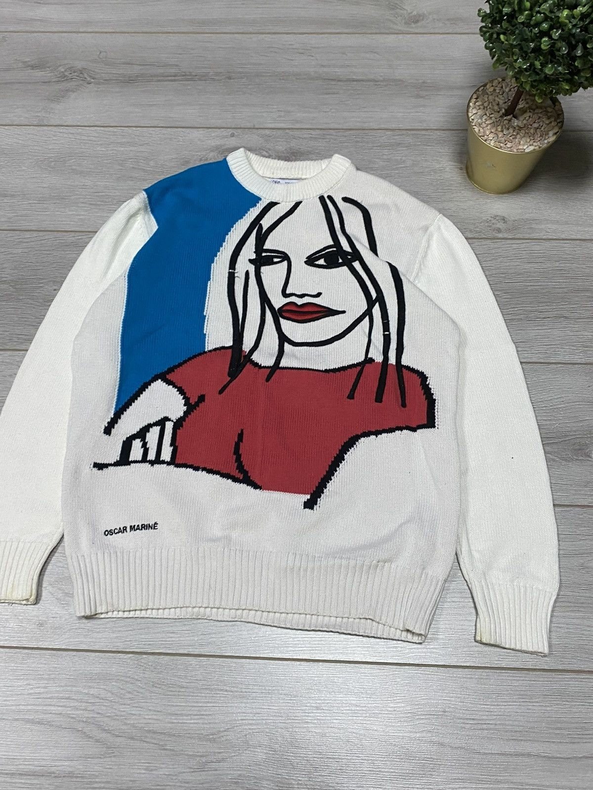 Zara Vintage Zara Oscar Marine All About My Mother Rare Sweater Size US M / EU 48-50 / 2 - 6 Thumbnail
