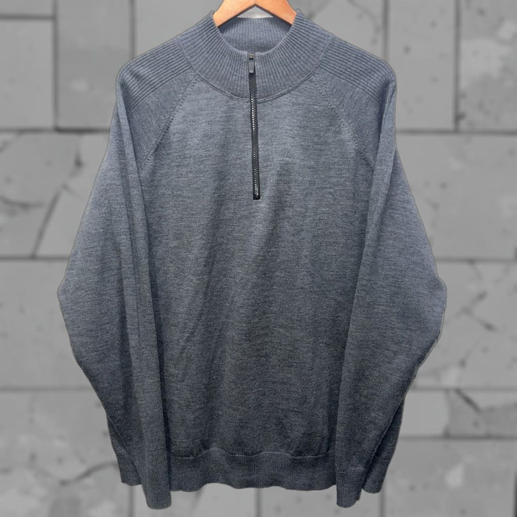 Vintage VINTAGE Solaris Gray Half Zip Wool Blend Pullover Mens XL Pullover Sweater Size US XL / EU 56 / 4 - 1 Thumbnail