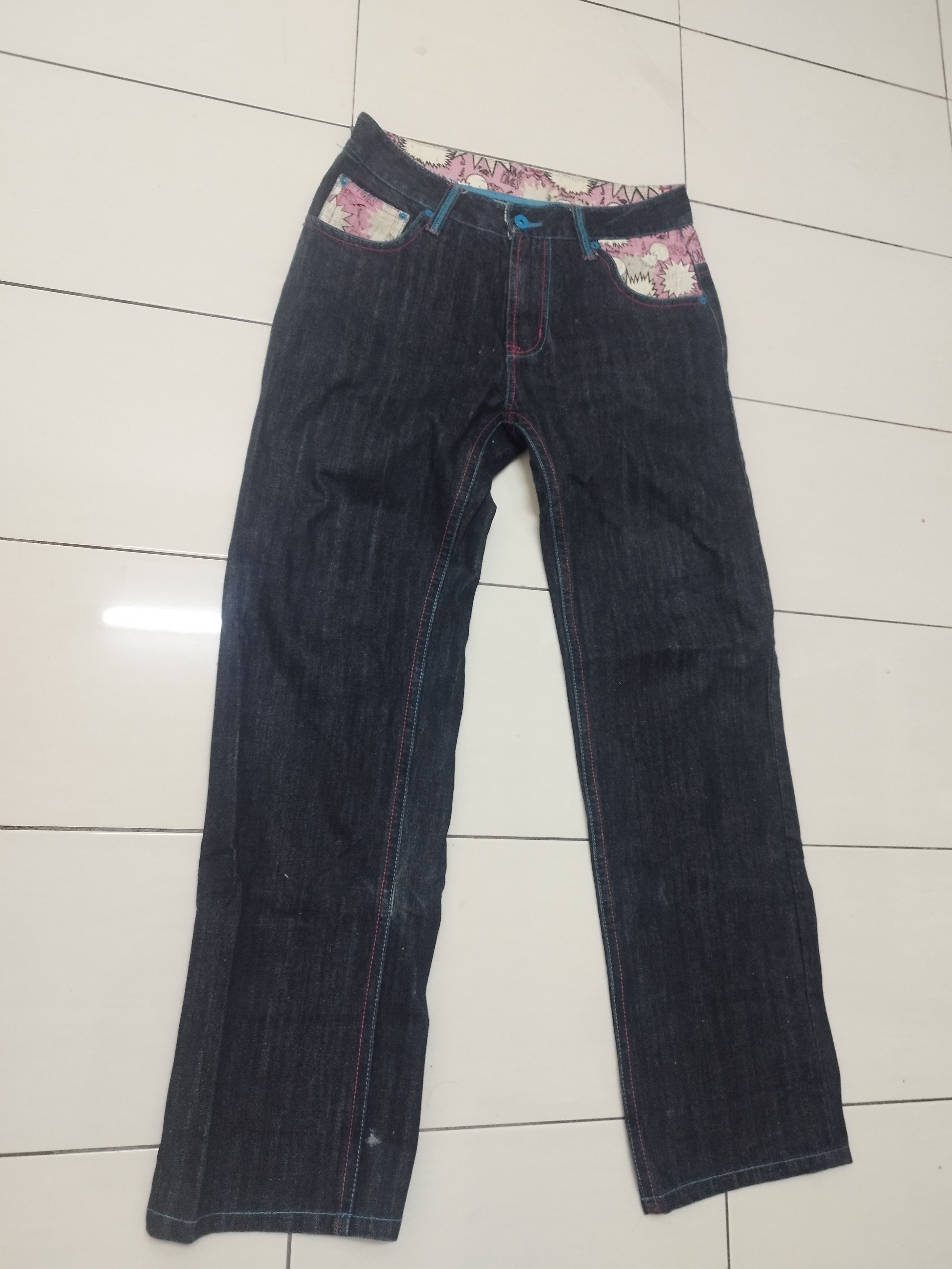If Six Was Nine × Japanese Brand JAPANESE BRAND BIG LOGO EMBROIDERED JEANS Size US 32 / EU 48 - 2 Thumbnail