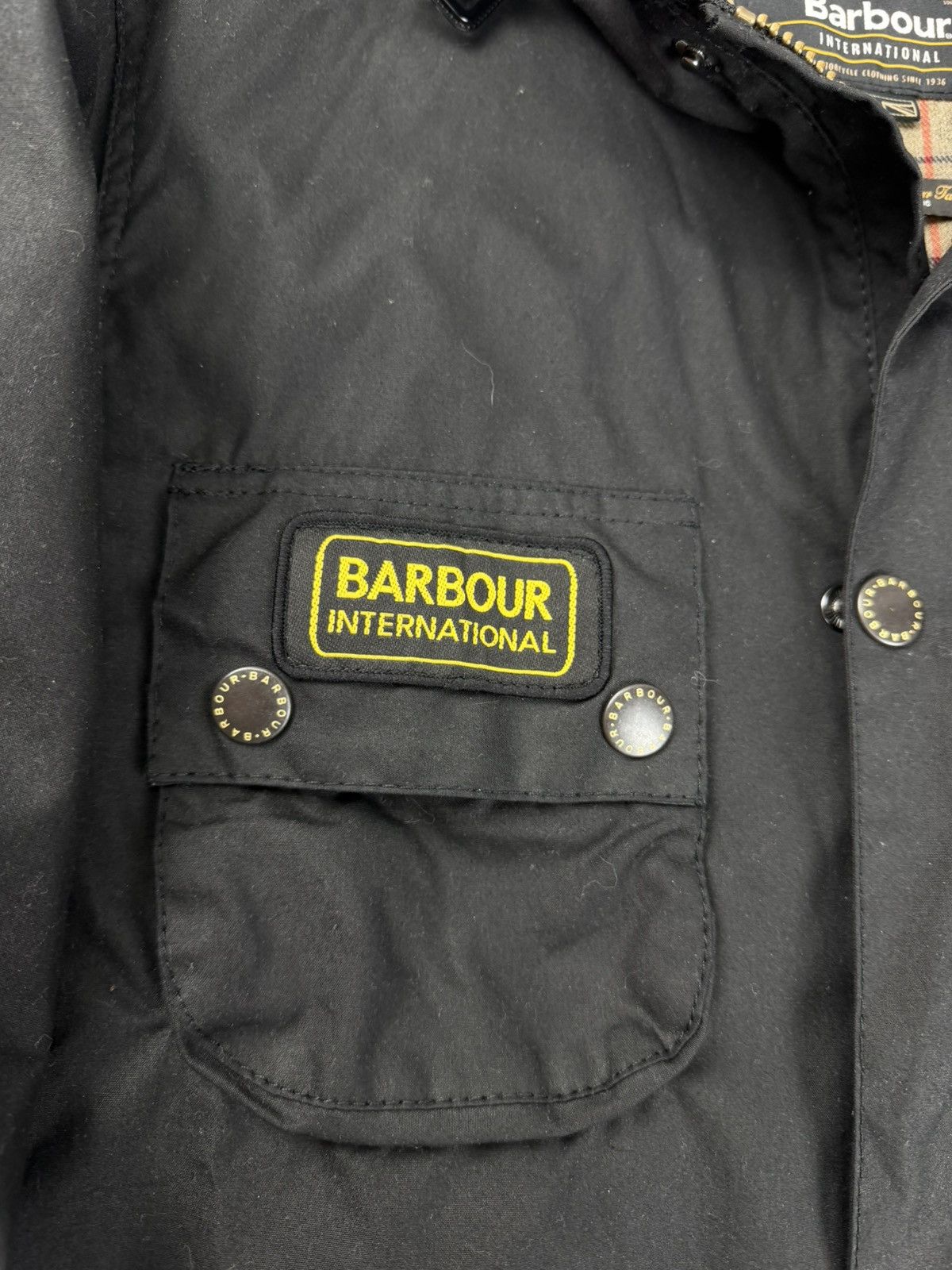 Barbour Barbour International Waxed Jacket Black Motorcycle Style Size US L / EU 52-54 / 3 - 6 Thumbnail