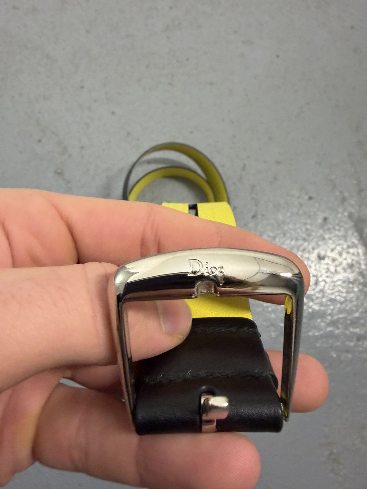 Dior Dior Homme Black/Yellow Leather Belt Size ONE SIZE - 5 Thumbnail