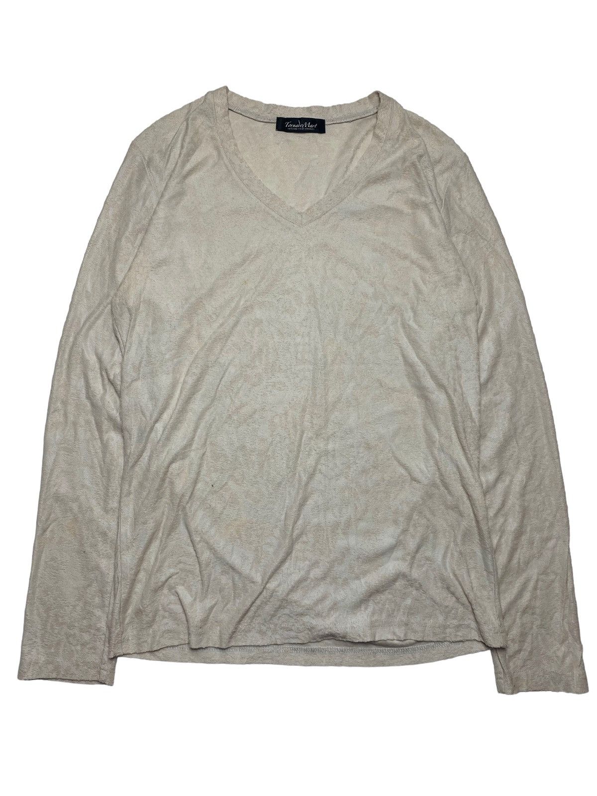 image of If Six Was Nine x Le Grande Bleu L G B 2000S Tornado Mart - Jacquard V-Neck Longsleeve in Cream (Si