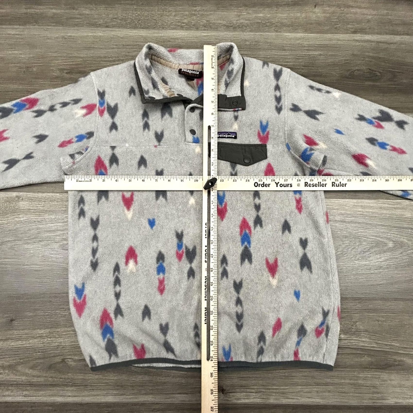 Patagonia Patagonia Synchilla Snap-T Fleece Pullover Jacket Womens M Gray Southwestern All Seasons Outdoor Size M / US 6-8 / IT 42-44 - 7 Thumbnail