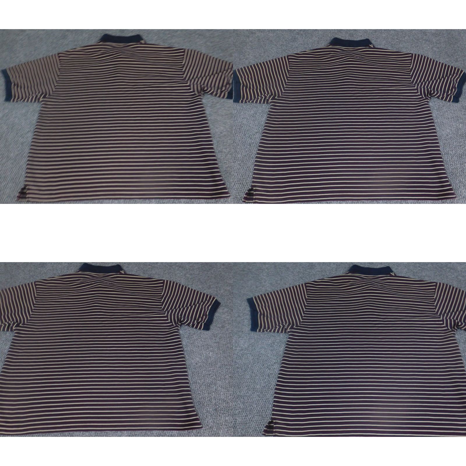 Haggar Haggar Polo Shirt XL Purple Striped Knit Short Sleeve Classic Logo Men Golf Casual Shirt Size US XL / EU 56 / 4 - 8 Thumbnail
