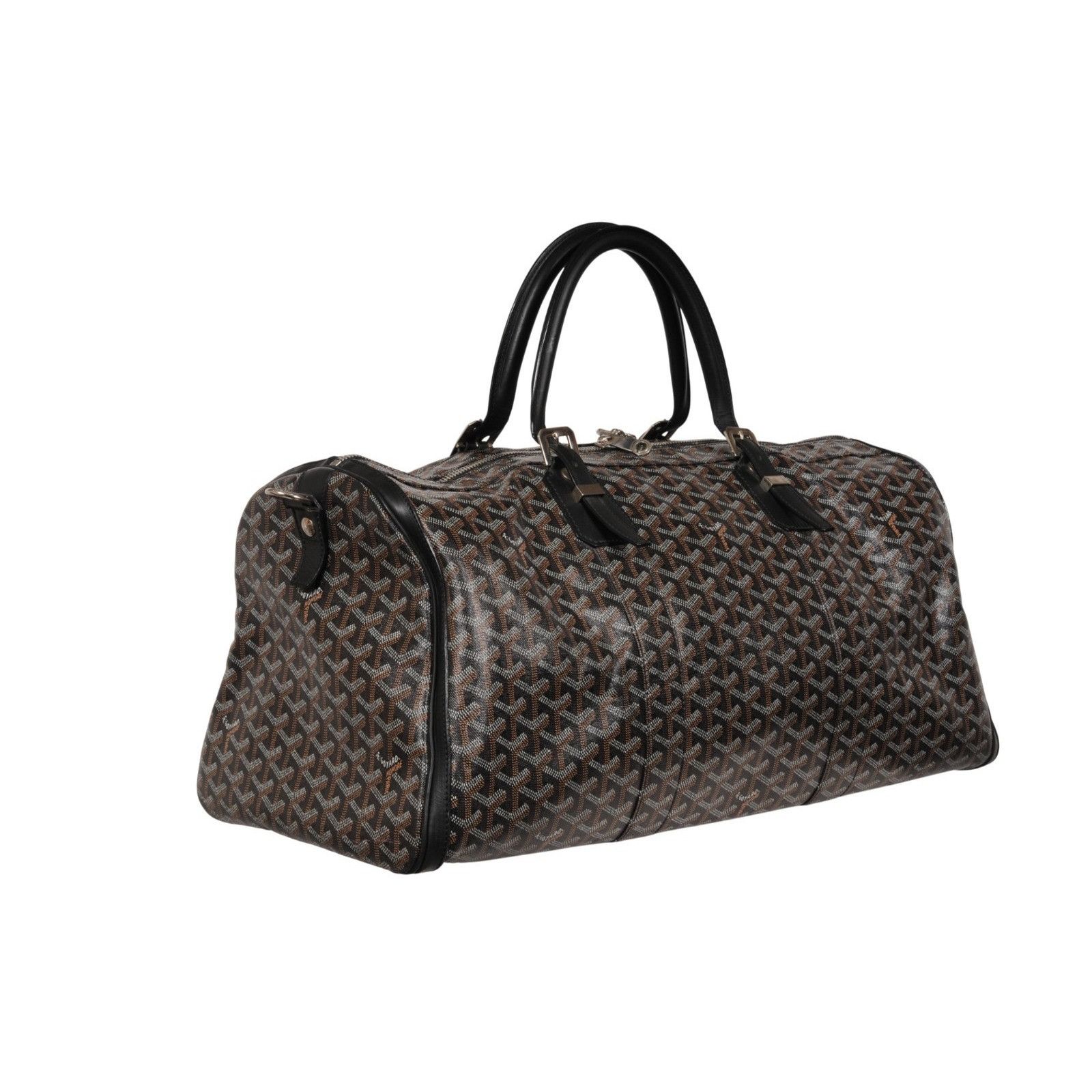 Goyard Croisiere 50 Black Leather Duffle Travel Carry On - 02656 Size ONE SIZE - 6 Thumbnail