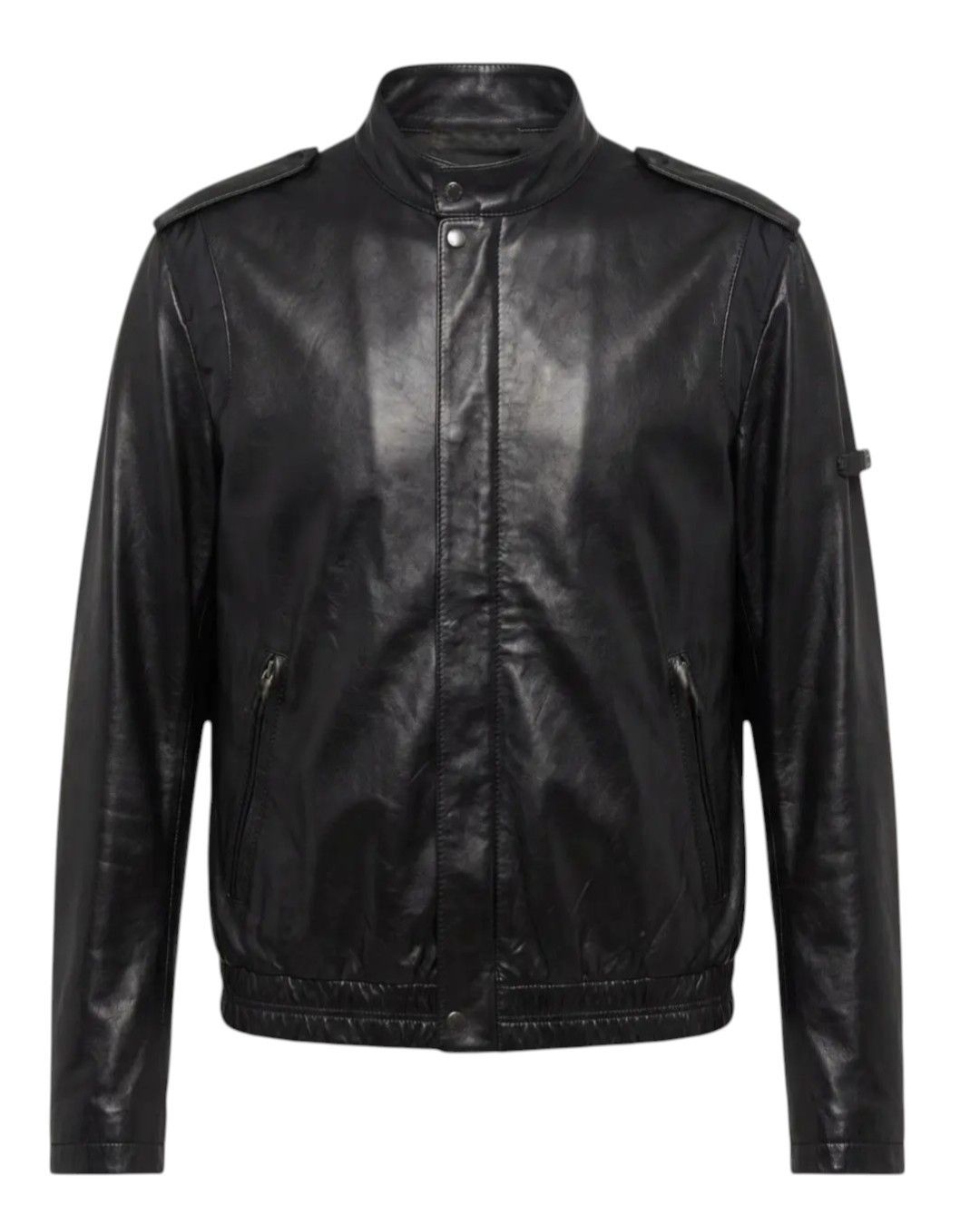 Prada PRADA SPORT LAMBSKIN LEATHER BIKER JACKET Size US L / EU 52-54 / 3 - 1 Thumbnail