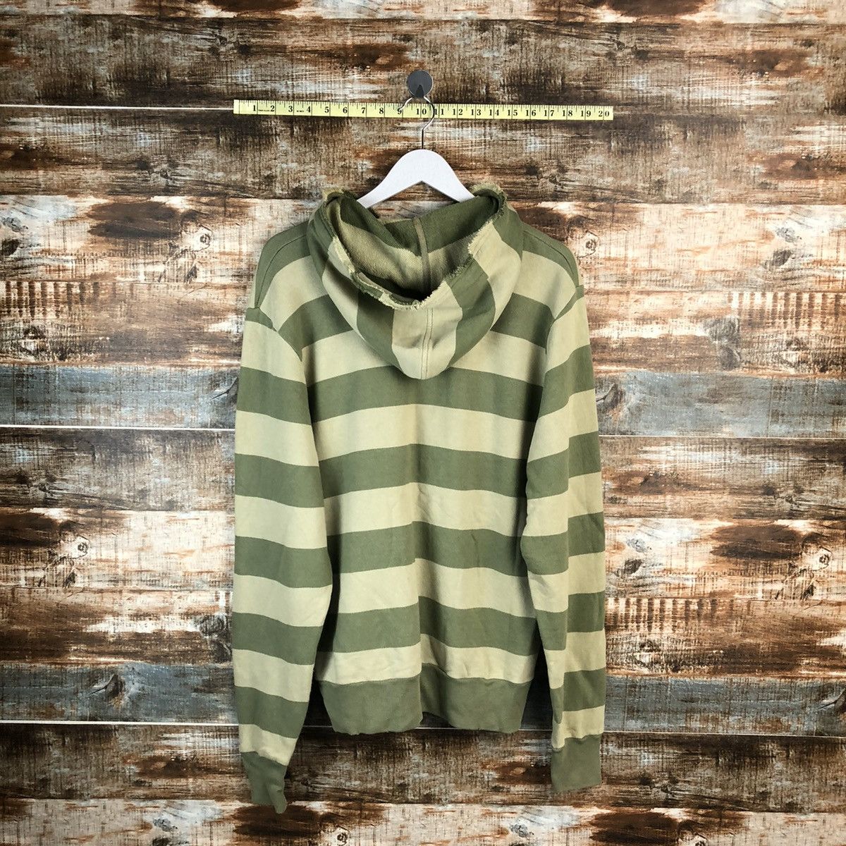 XLarge Japan Stripe prison Green Hoodie #A1572