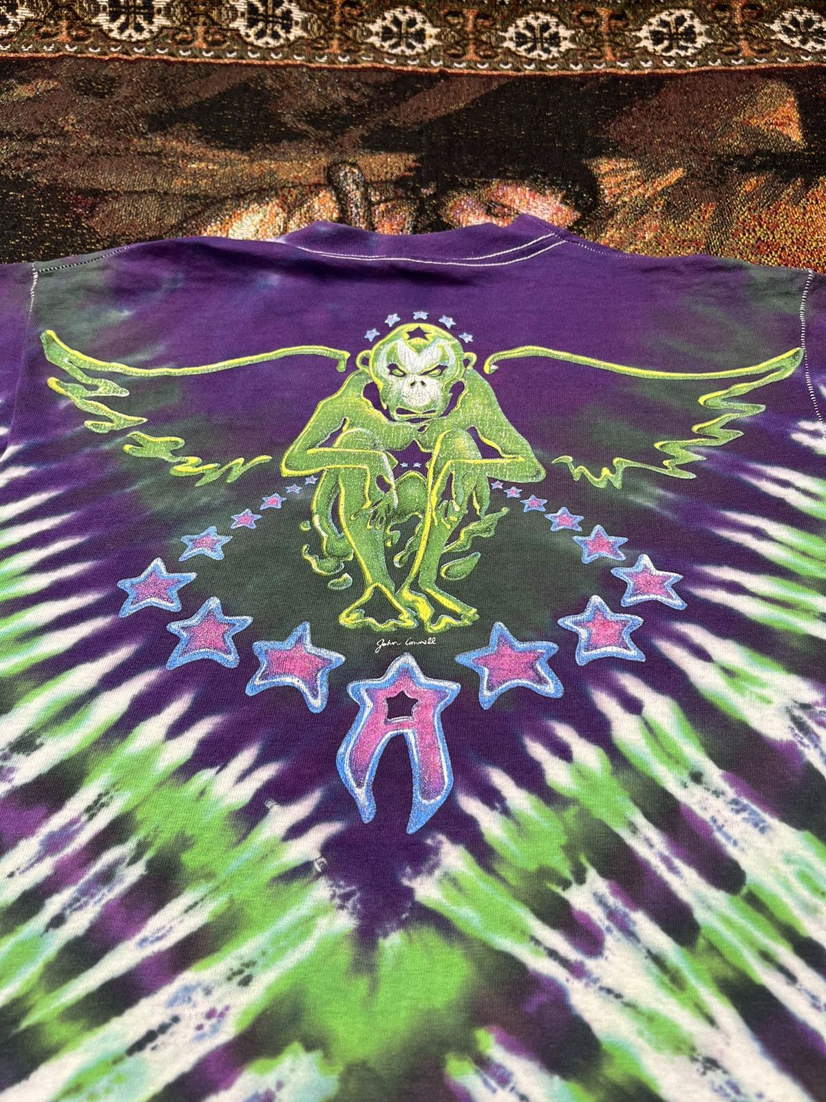 Band Tees 1990 Aerosmith Tie Dye Tee Size US L / EU 52-54 / 3 - 2 Thumbnail
