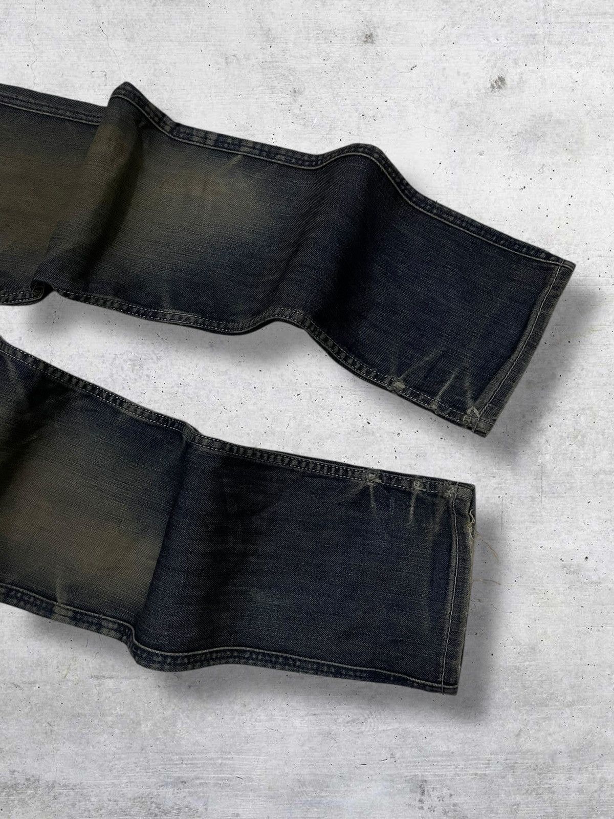 If Six Was Nine VINTAGE BACK NUMBER OG DESIGNER JAPAN 90 MUDWASH STYLE DENIM Size US 28 / EU 44 - 5 Thumbnail
