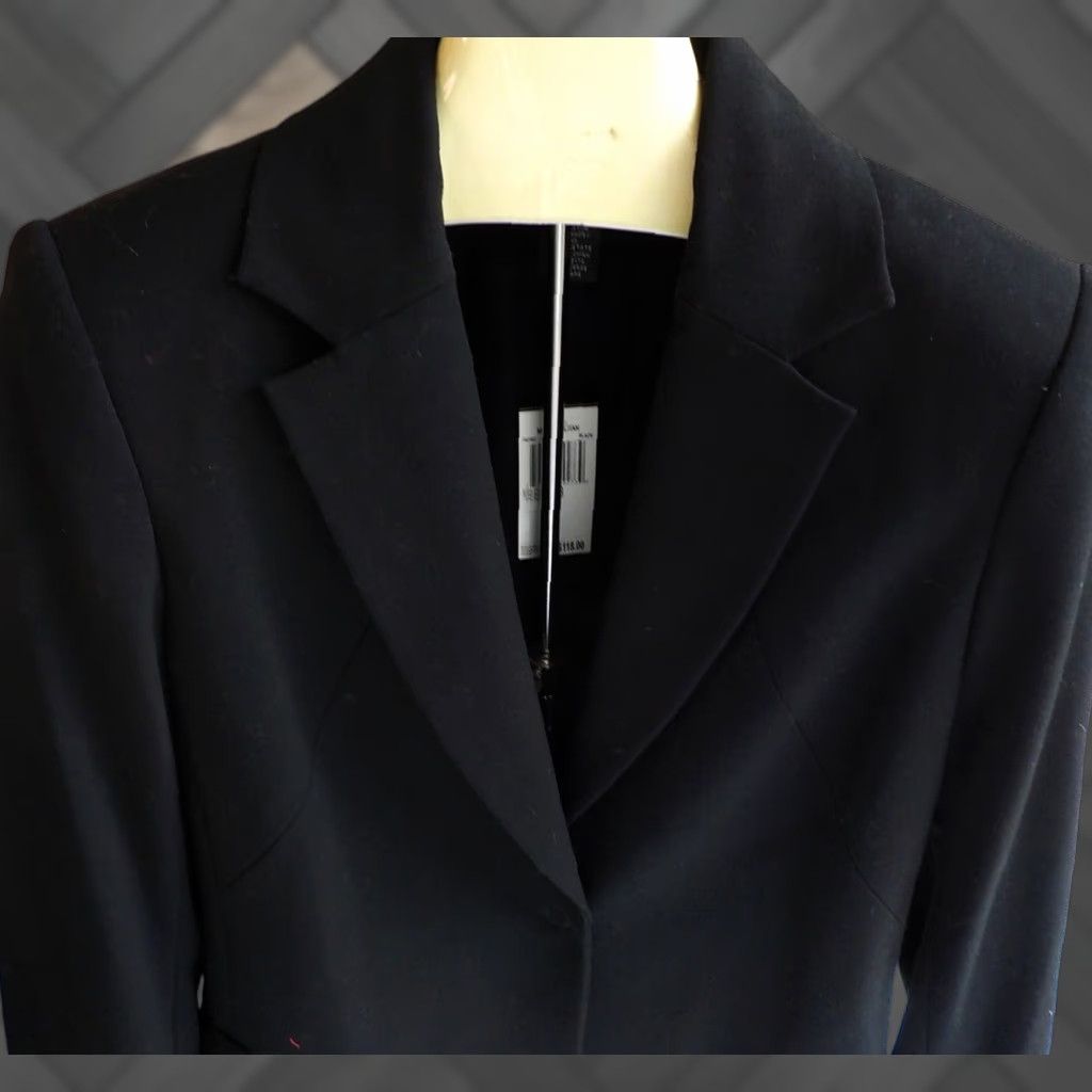Sandro VINTAGE Sandra Blazer Shirt Womens Black 8 NWT Poly/Rayon/Spandex Fully Lined Front Snap Size M / US 6-8 / IT 42-44 - 1 Thumbnail