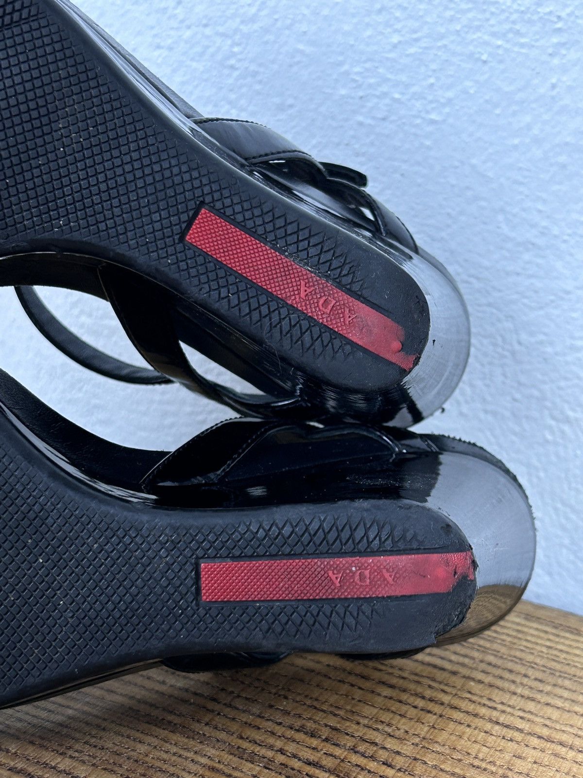 Prada Prada Logo Patch Platform Heeled Sandals Size 38.5 Size US 8.5 / IT 38.5 - 14 Thumbnail