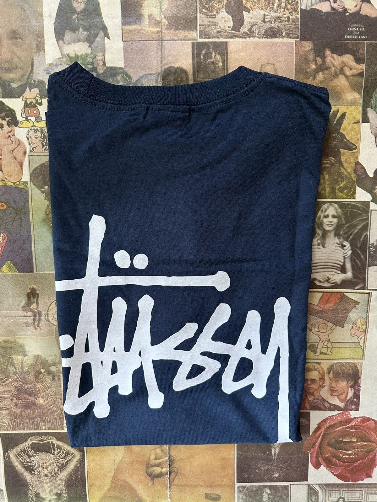 image of Stussy Basic Tee Navy, Men's (Size Small)