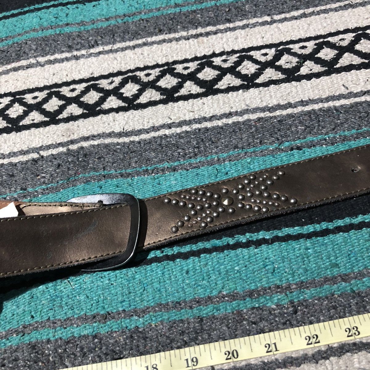 If Six Was Nine KMRII Style Studded Brown Belt Size 30 - 5 Thumbnail