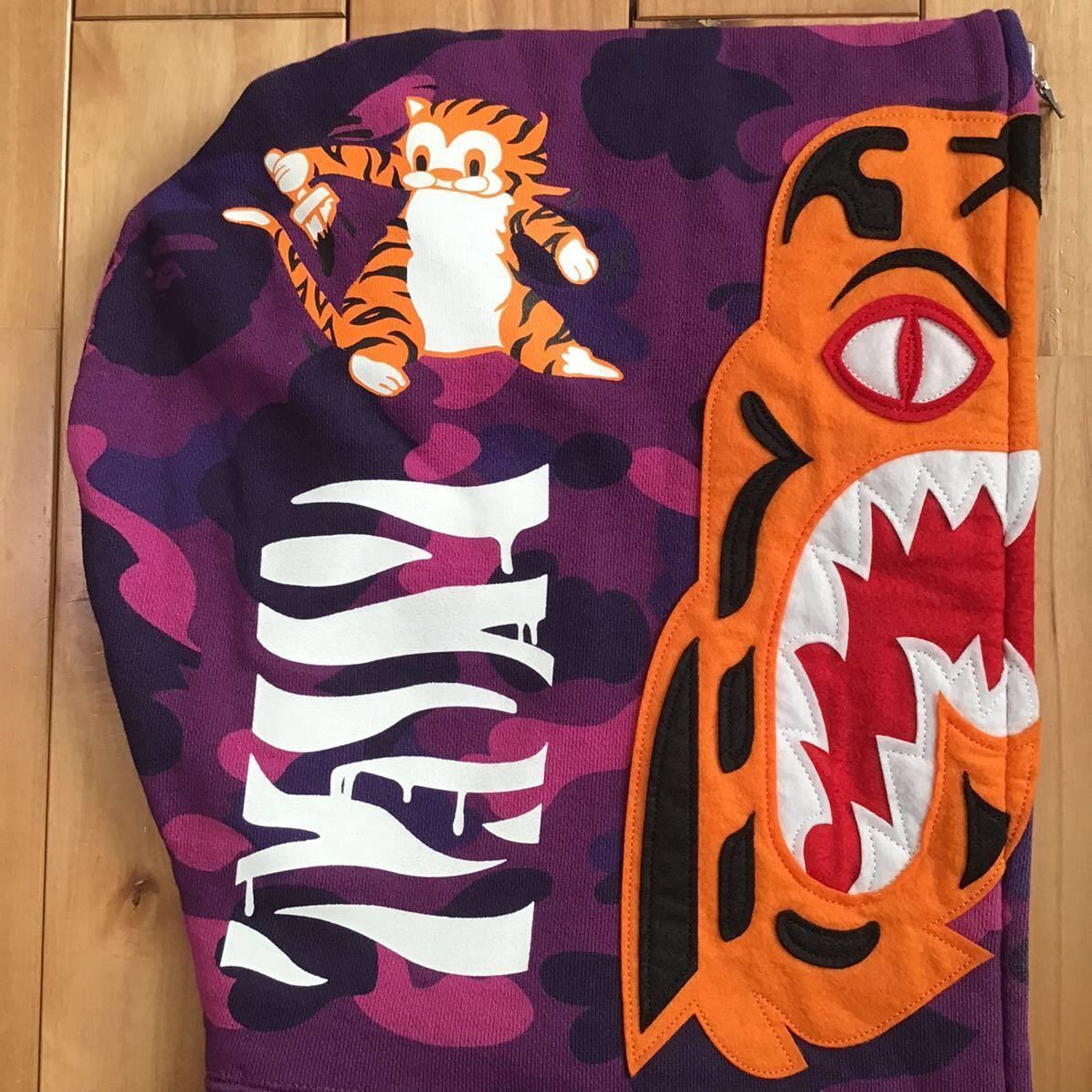 Bape BAPE Tiger full zip hoodie purple camo a bathing ape Size US M / EU 48-50 / 2 - 4 Thumbnail