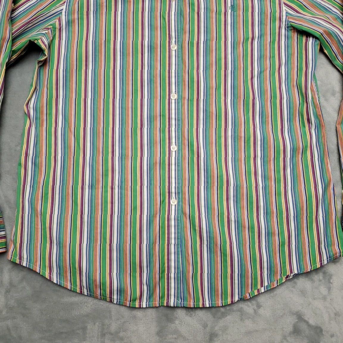 Ralph Lauren Lauren Ralph Lauren Shirt Womens M Multicolor Striped 100% Cotton Comfort Top Shirt Womens M Multicolor Striped 100% Cotton Comfort Top Size M / US 6-8 / IT 42-44 - 2 Thumbnail