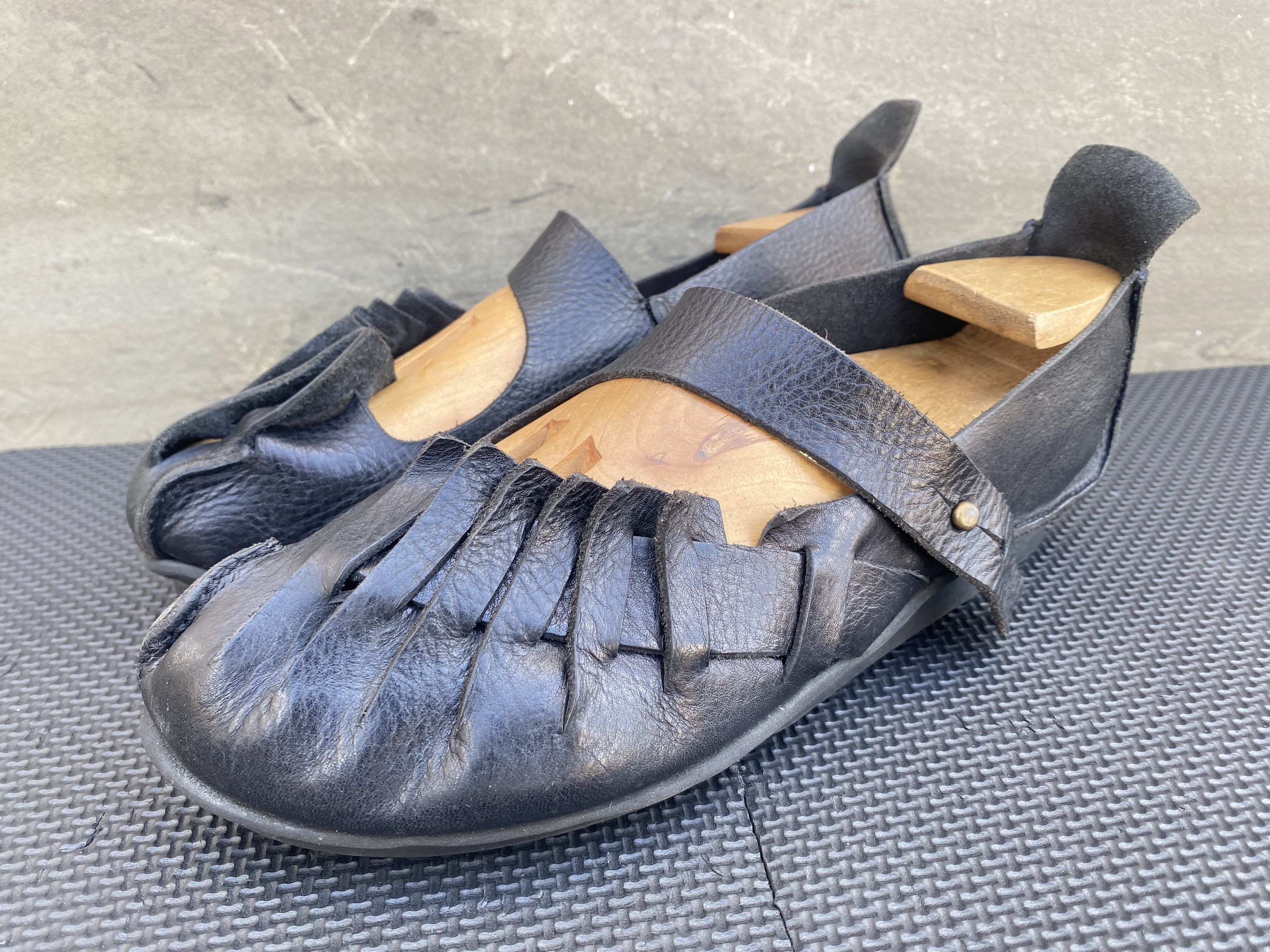 Trippen Trippen Women's Leather Black Flats Maryjane Medieval Size US 8 / IT 38 - 1 Thumbnail